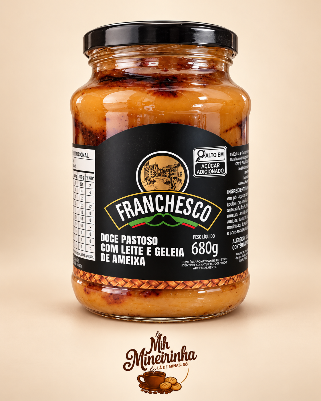 Doce de leite com ameixa 680g- Franchesco