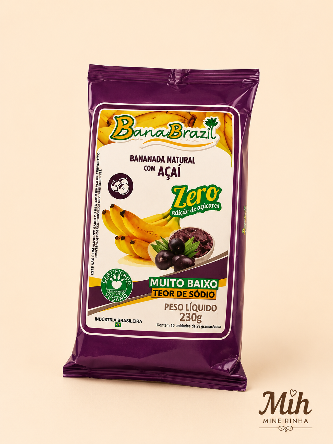 Bananada Natural com Açai - BanaBrazil-230g