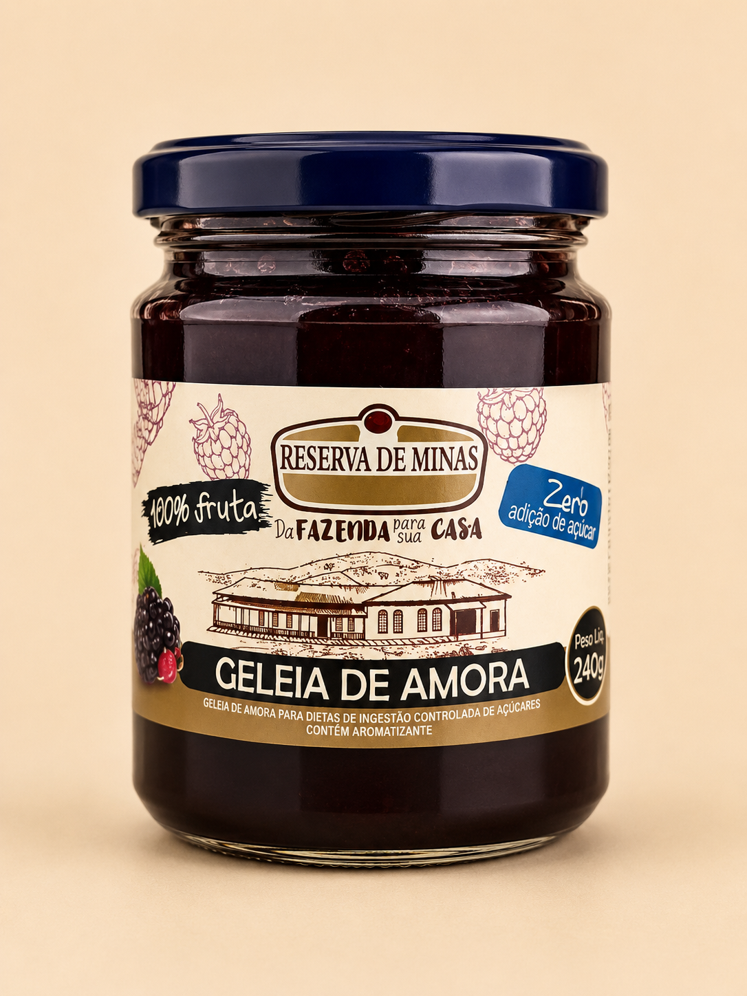 Geleia de Amora Zero Açúcar -200g Reserva de Minas