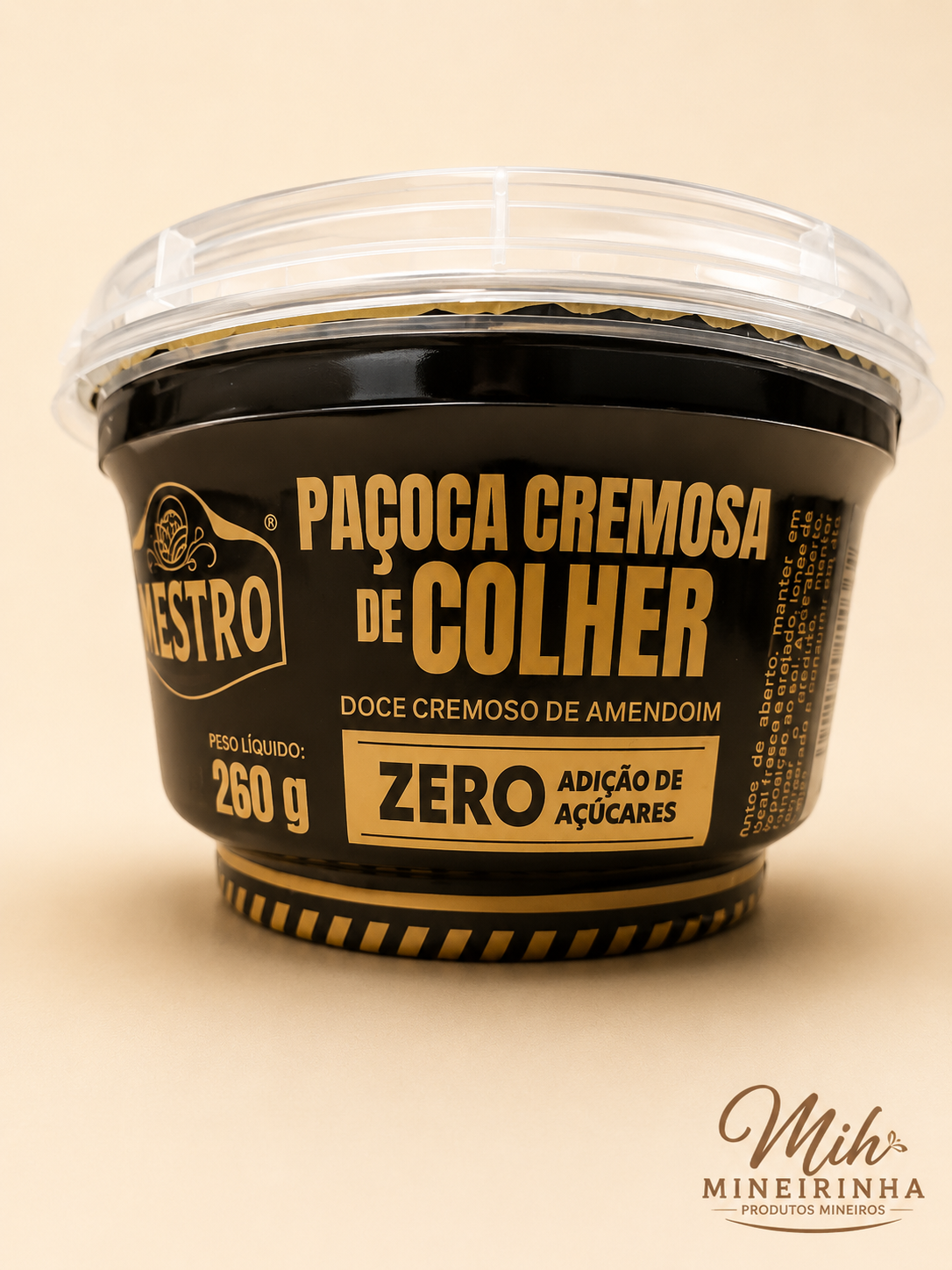 Paçoca Cremosa de Colher Zero Açúcar 260g