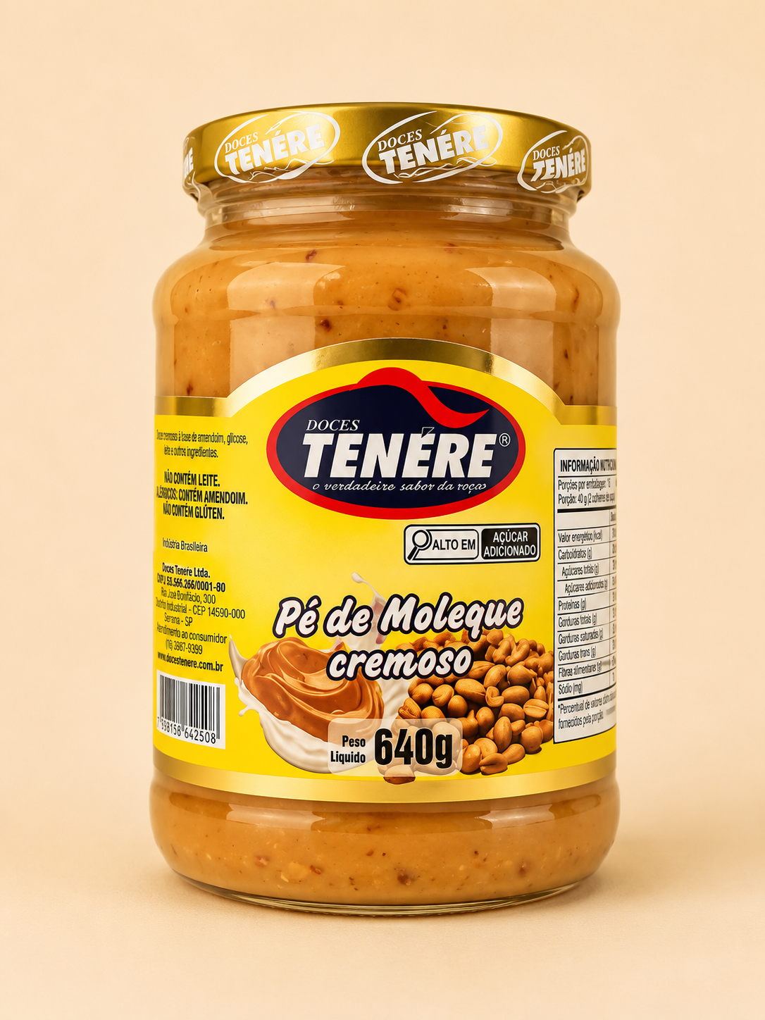 Pé de Moloque Cremoso - 640gr Doces Tenere