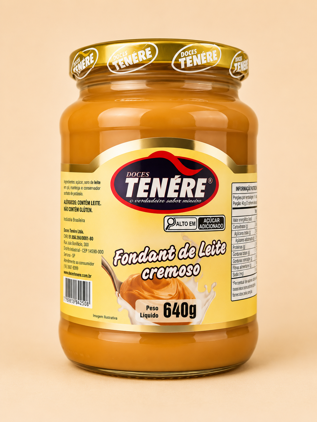 Fondant de Leite Cremoso -640gr Doces Tenere