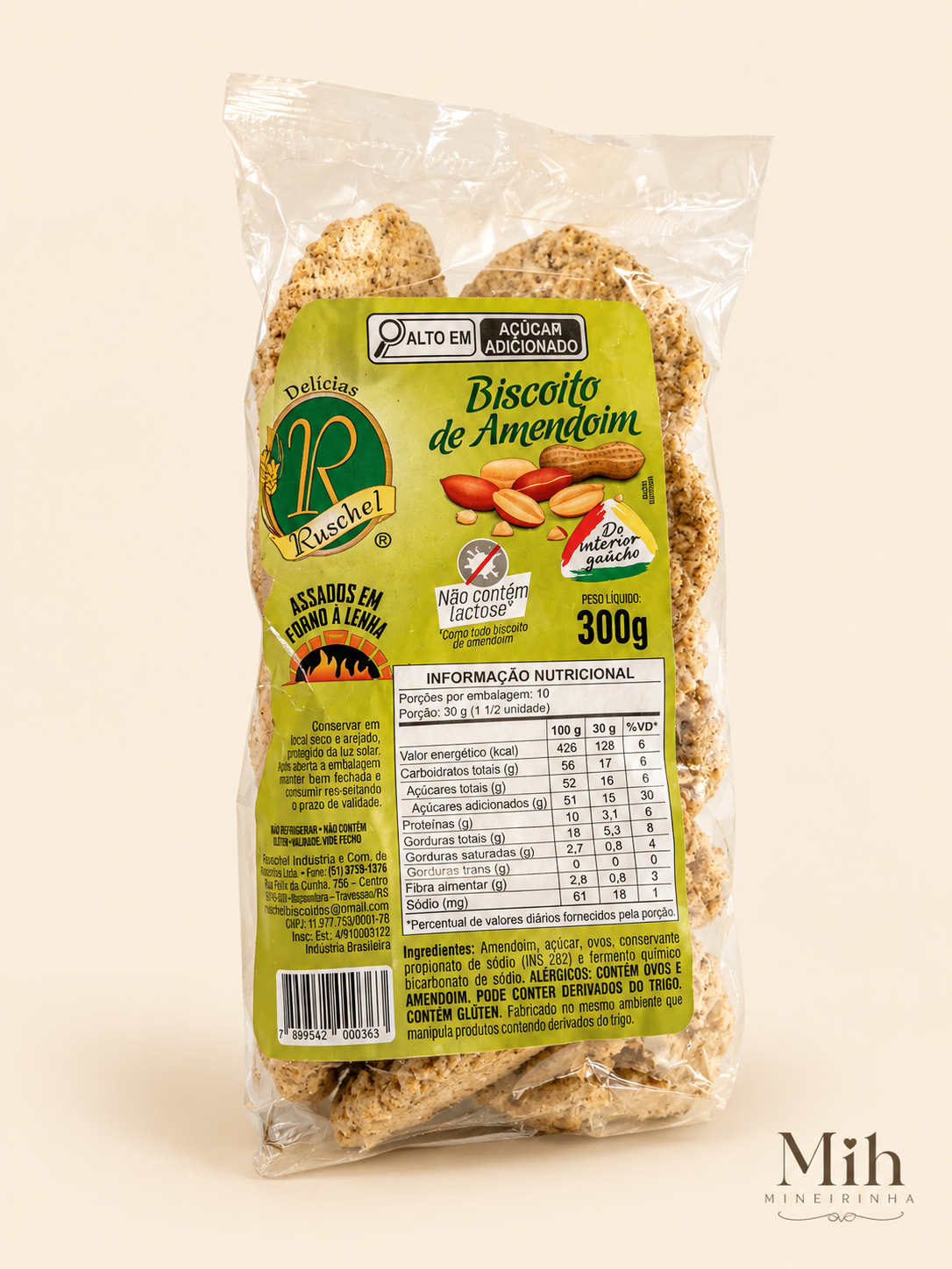 Biscoito de Amendoim 300g Ruschel