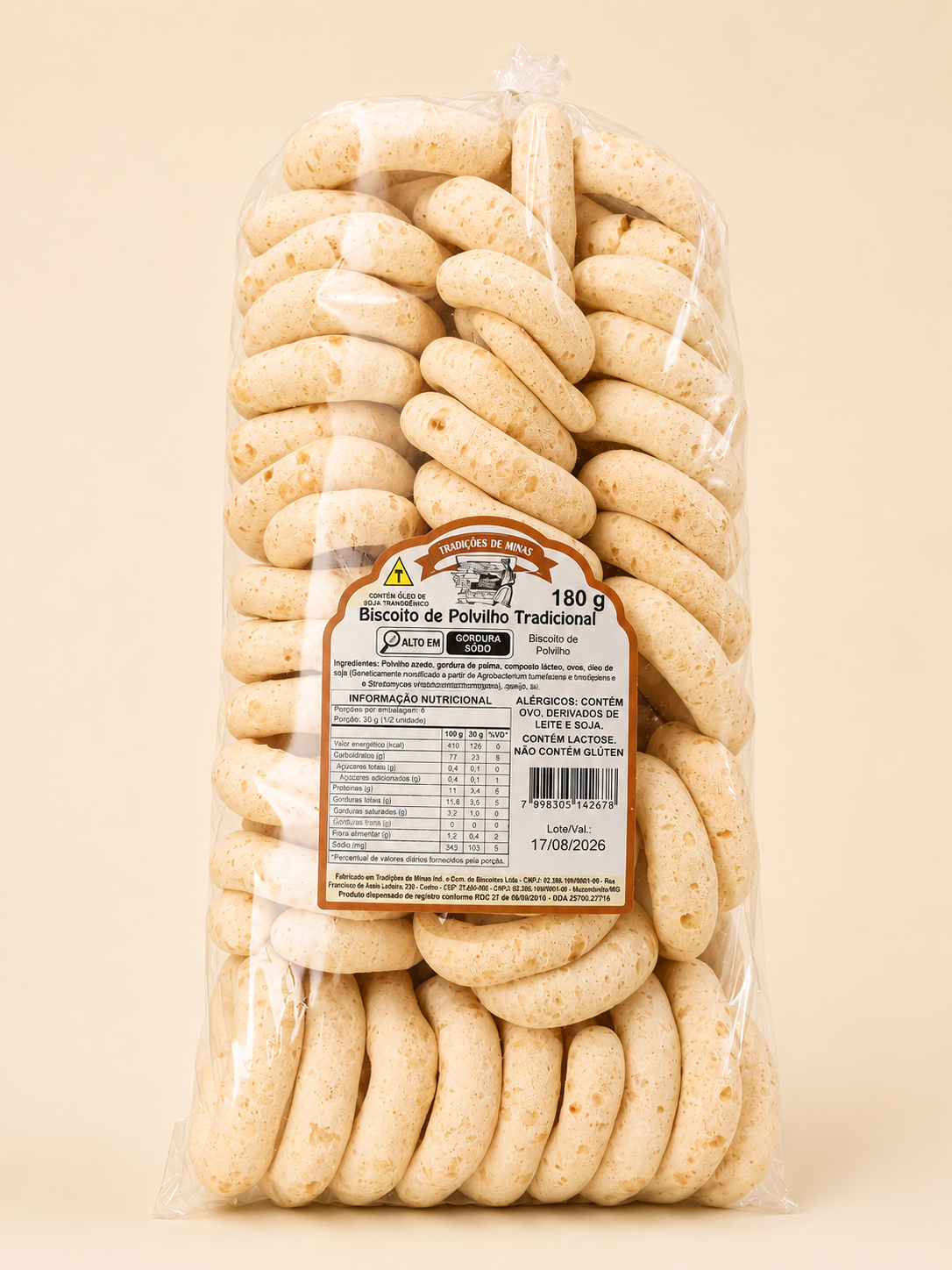 Biscoito Polvilho Tradicional 180g - Tradições de Minas