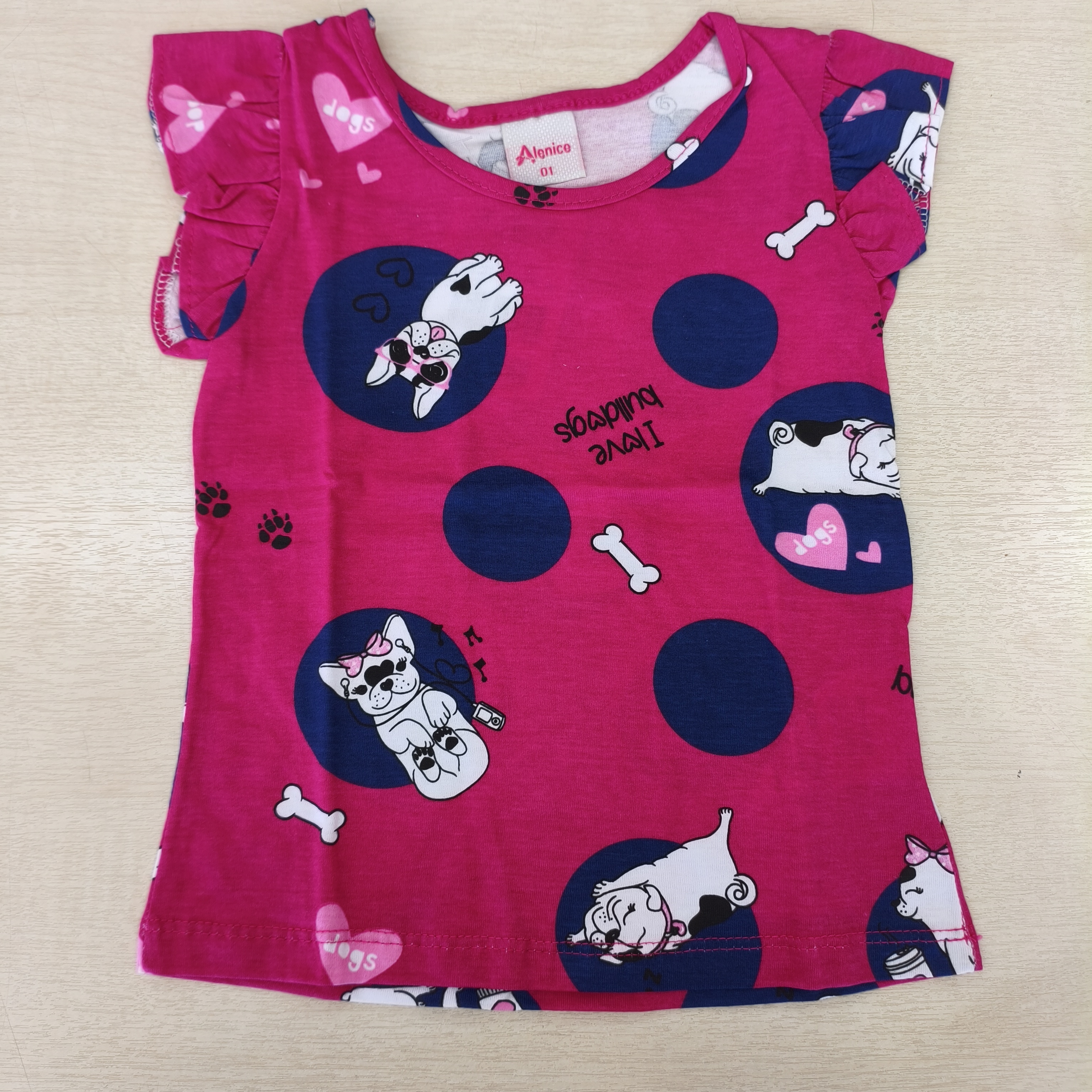 Blusa MC C/estampa Fem Tam 01 Alenice