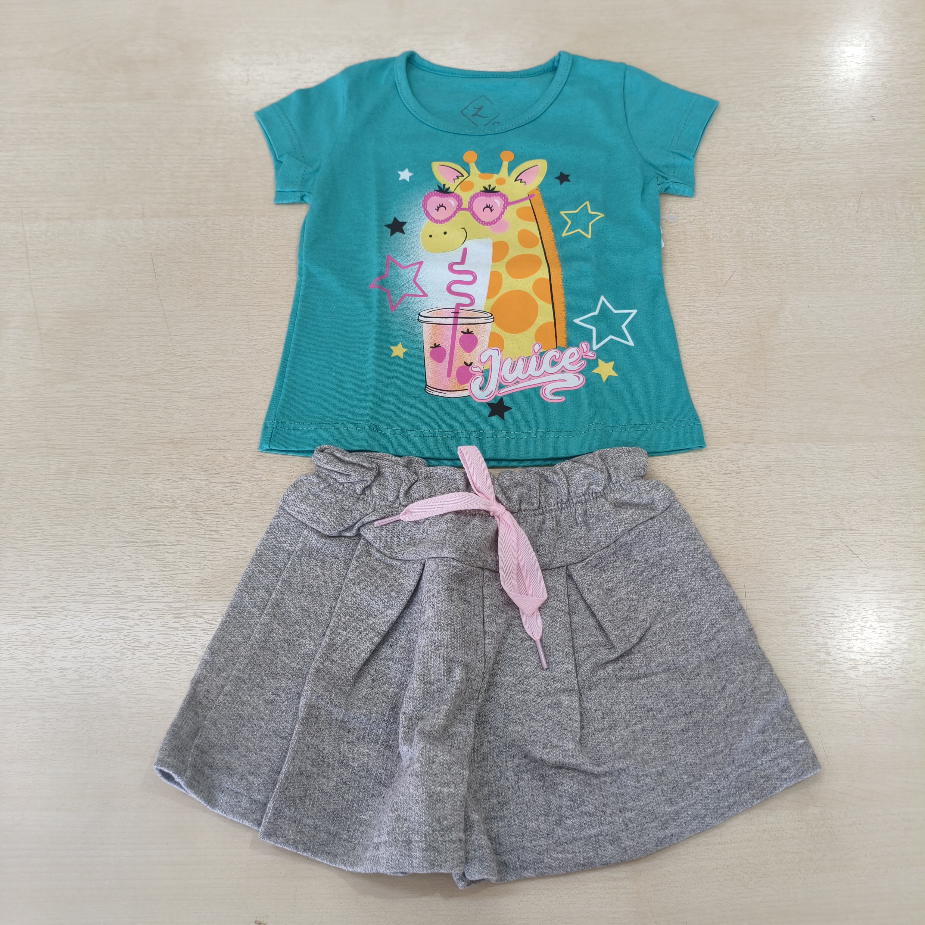 Conj. Blusa MC e Bermuda Fem Tam 01 Zupa Zuka