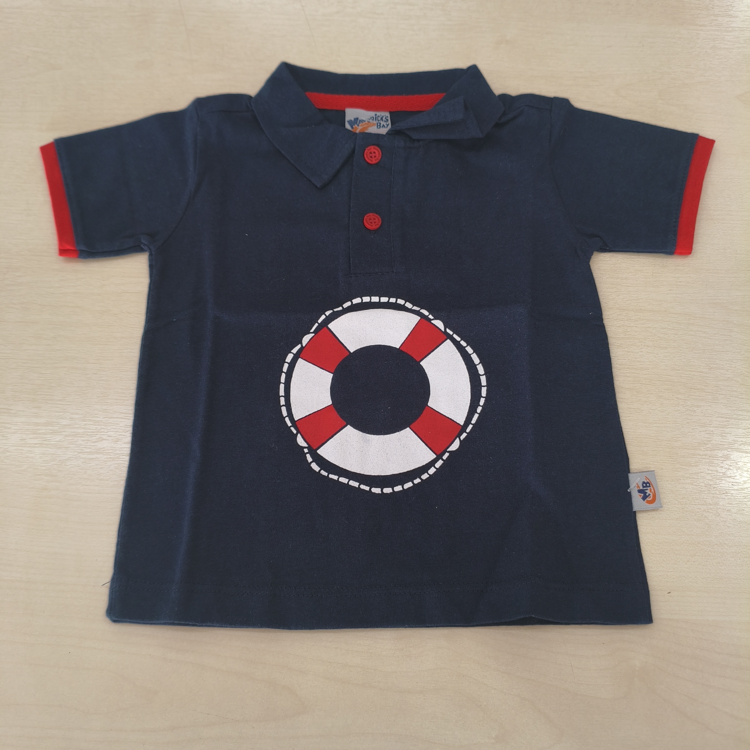 Camiseta MC Polo Masc Tam MB MaVeric Kids