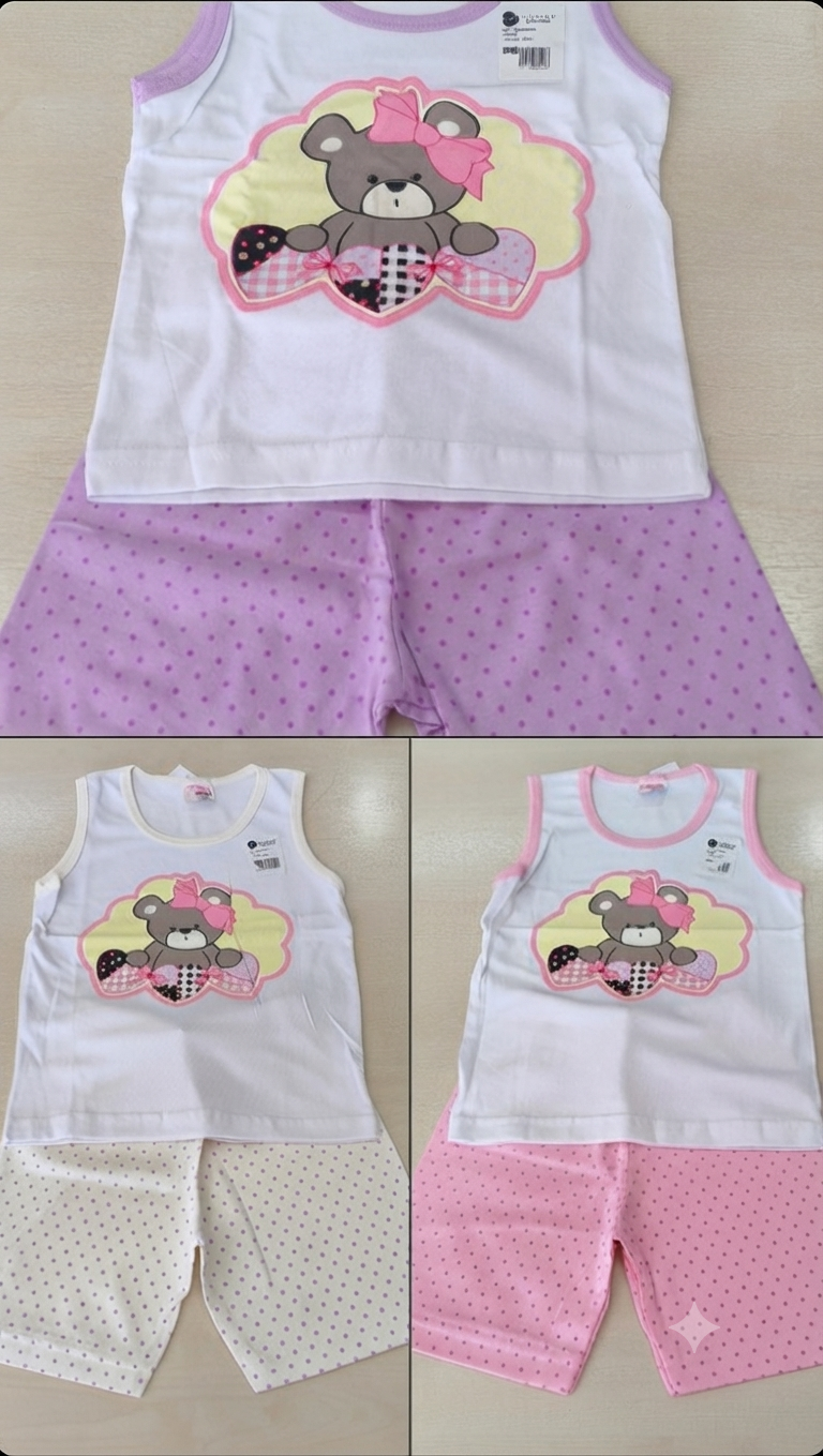Pijama C/Estampa de Verão Fem Tam 03 Alemara