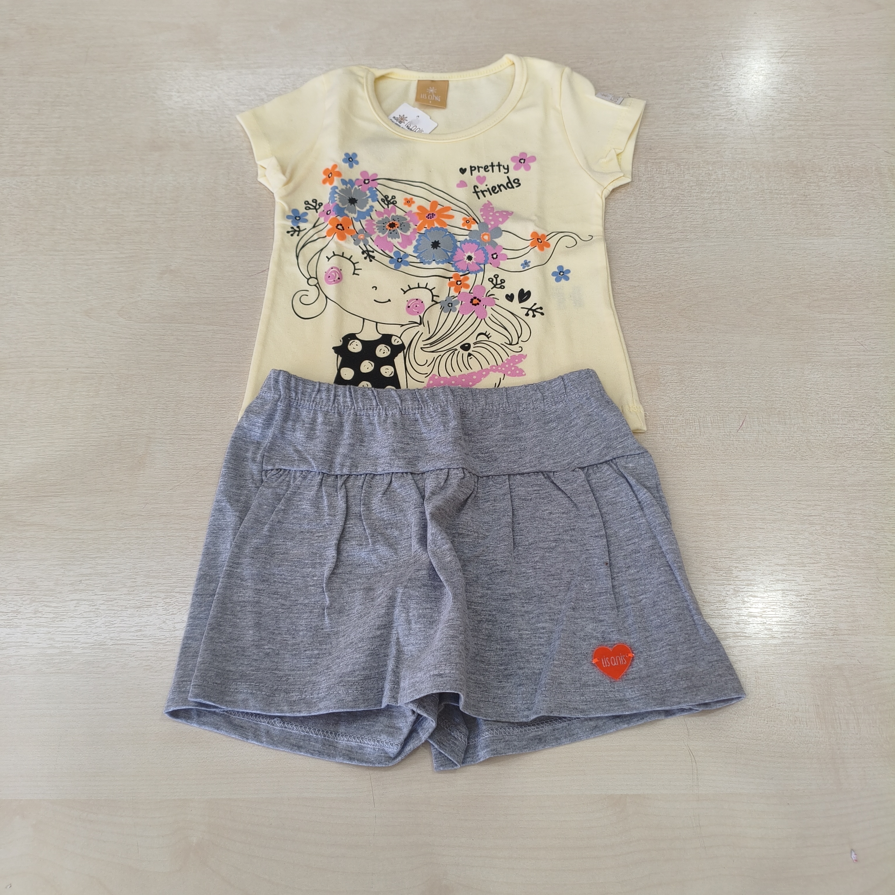 Conj. Blusa MC e Bermuda Fem Tam 01 Lis anis