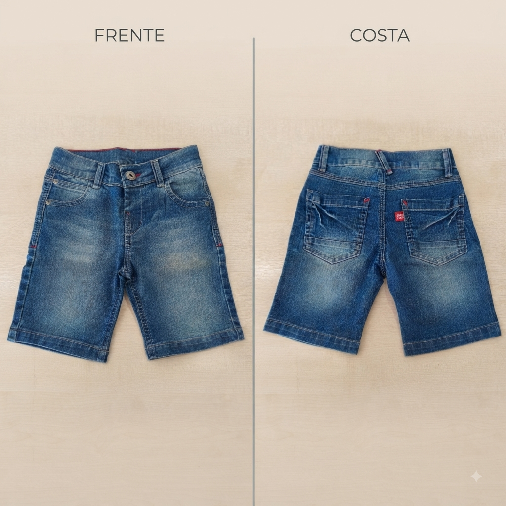 Bermuda Jeans Tradicional Masc Tam 01 Ano Zero