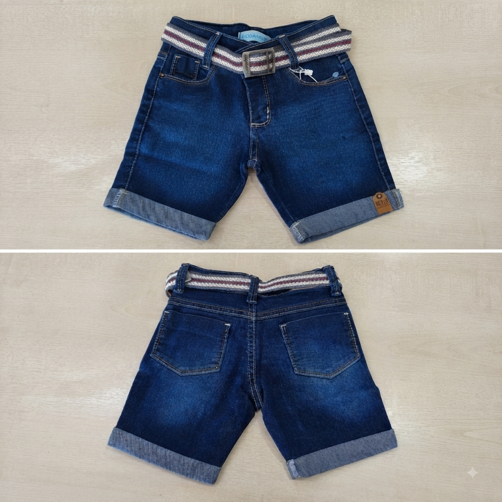 Bermuda Jeans C/Cinto Masc Tam 02 Megan Jeans
