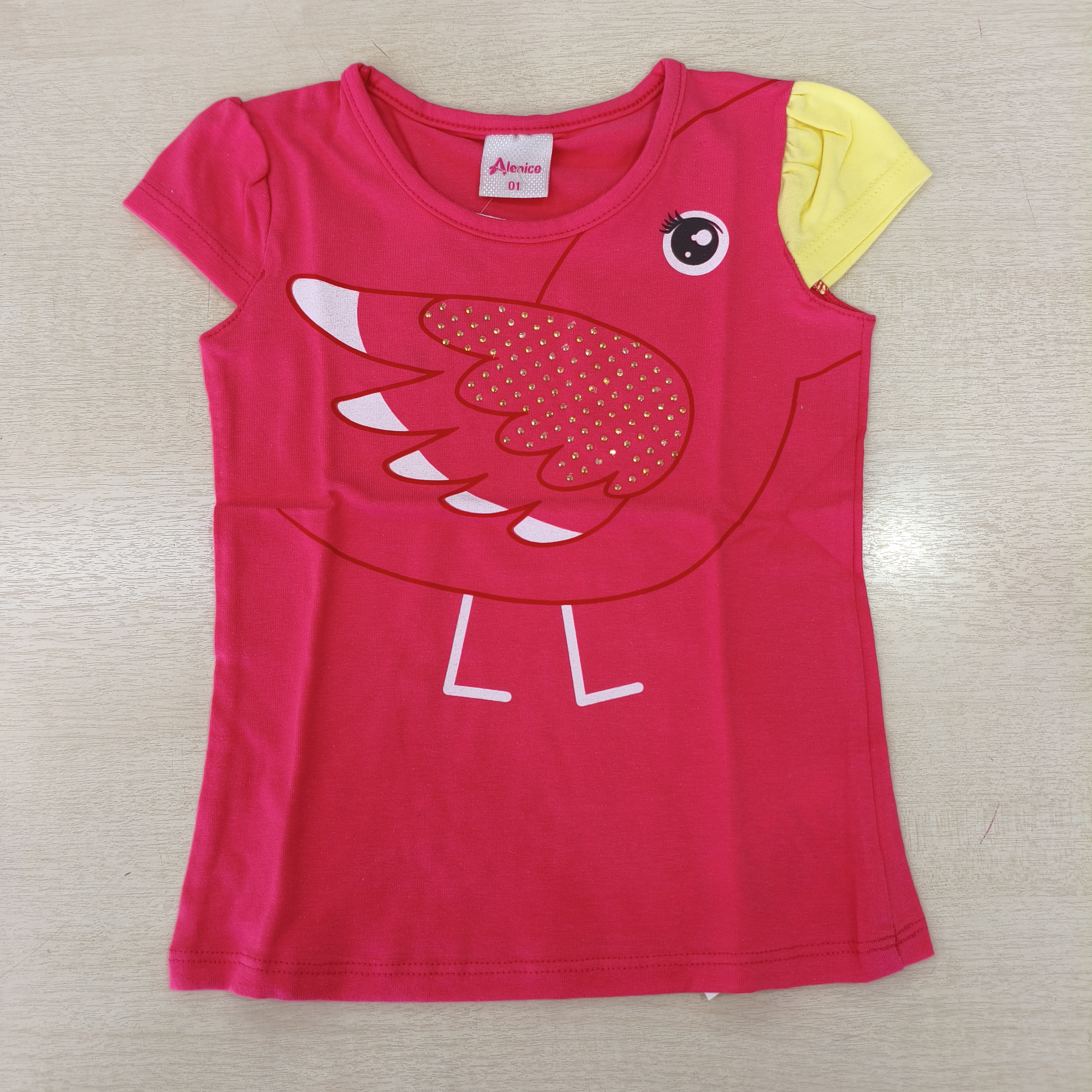 Blusa MC C/estampa Fem Tam 01 Alenice