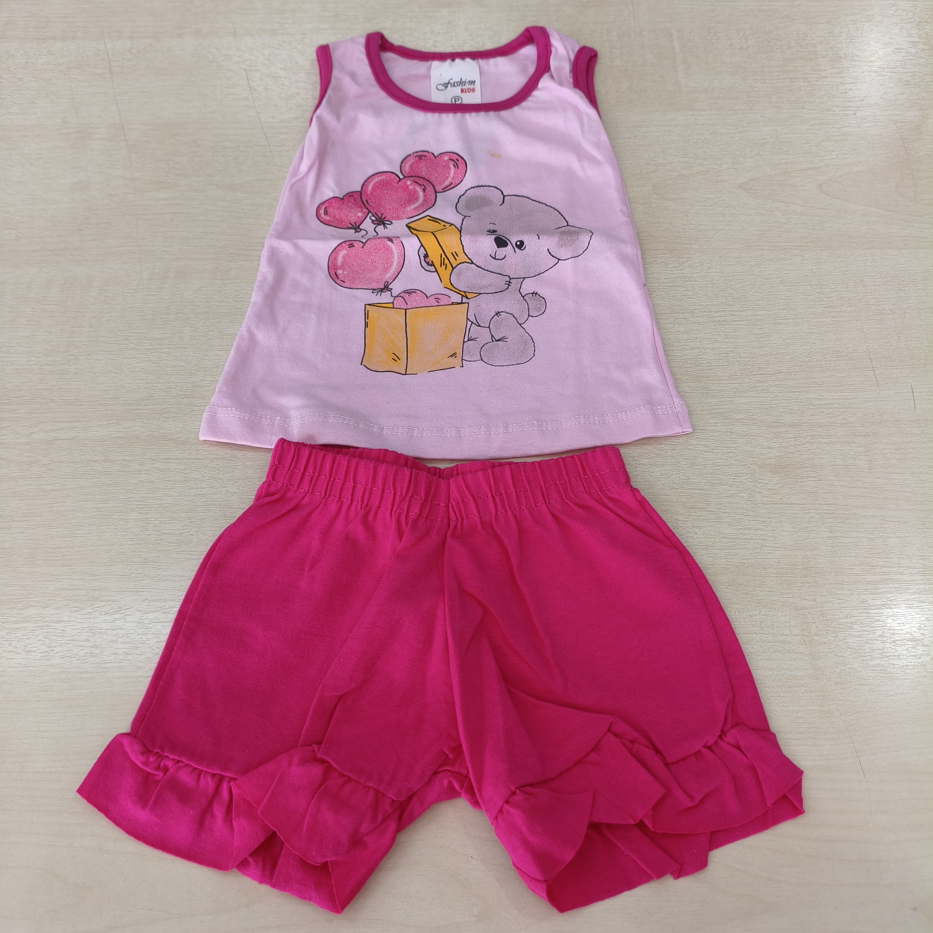Conj. Regata com Shorts Fem Tam PB Fashion Kids