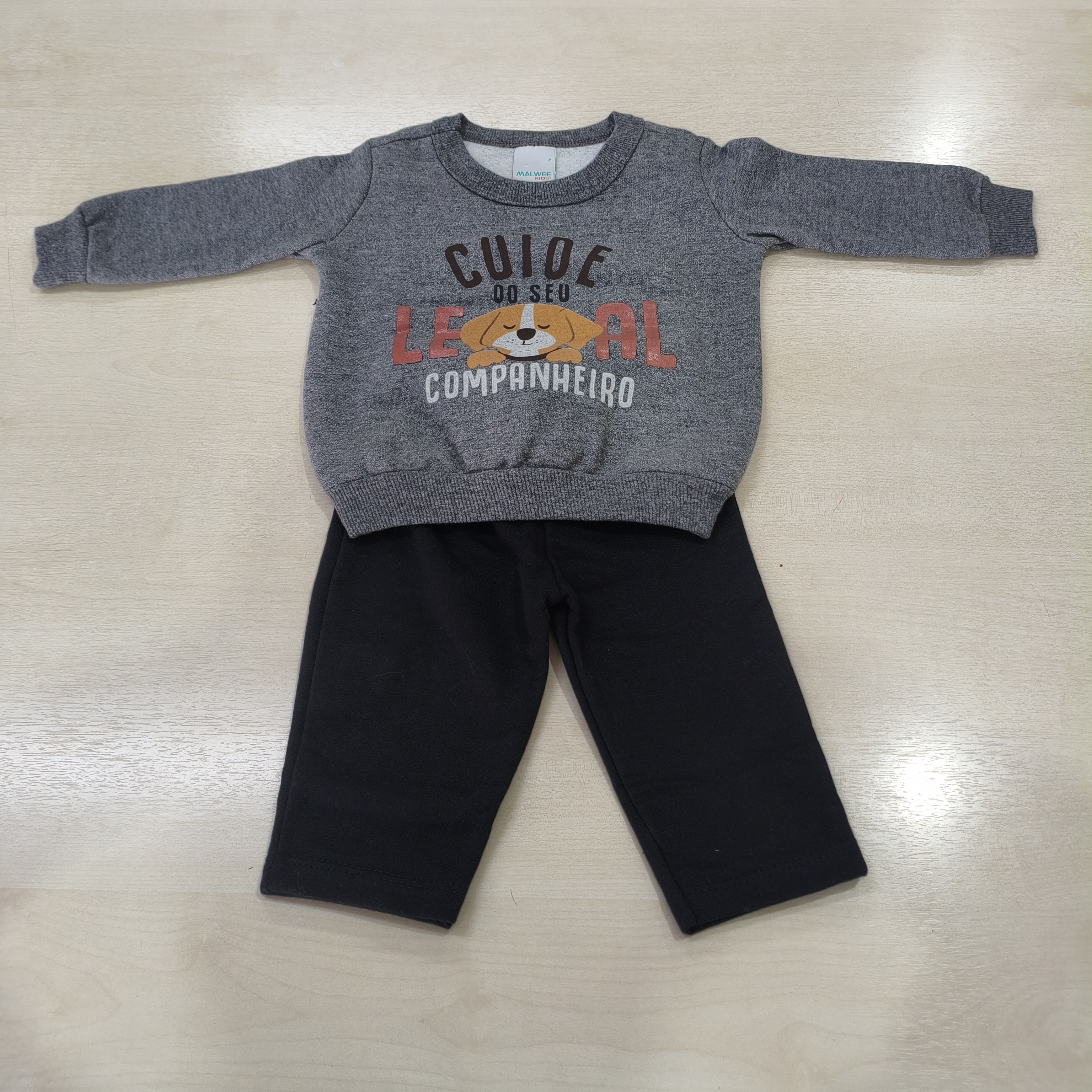 Conj. Moletom Blusão e Calça Masc Tam PB Malwee Kids
