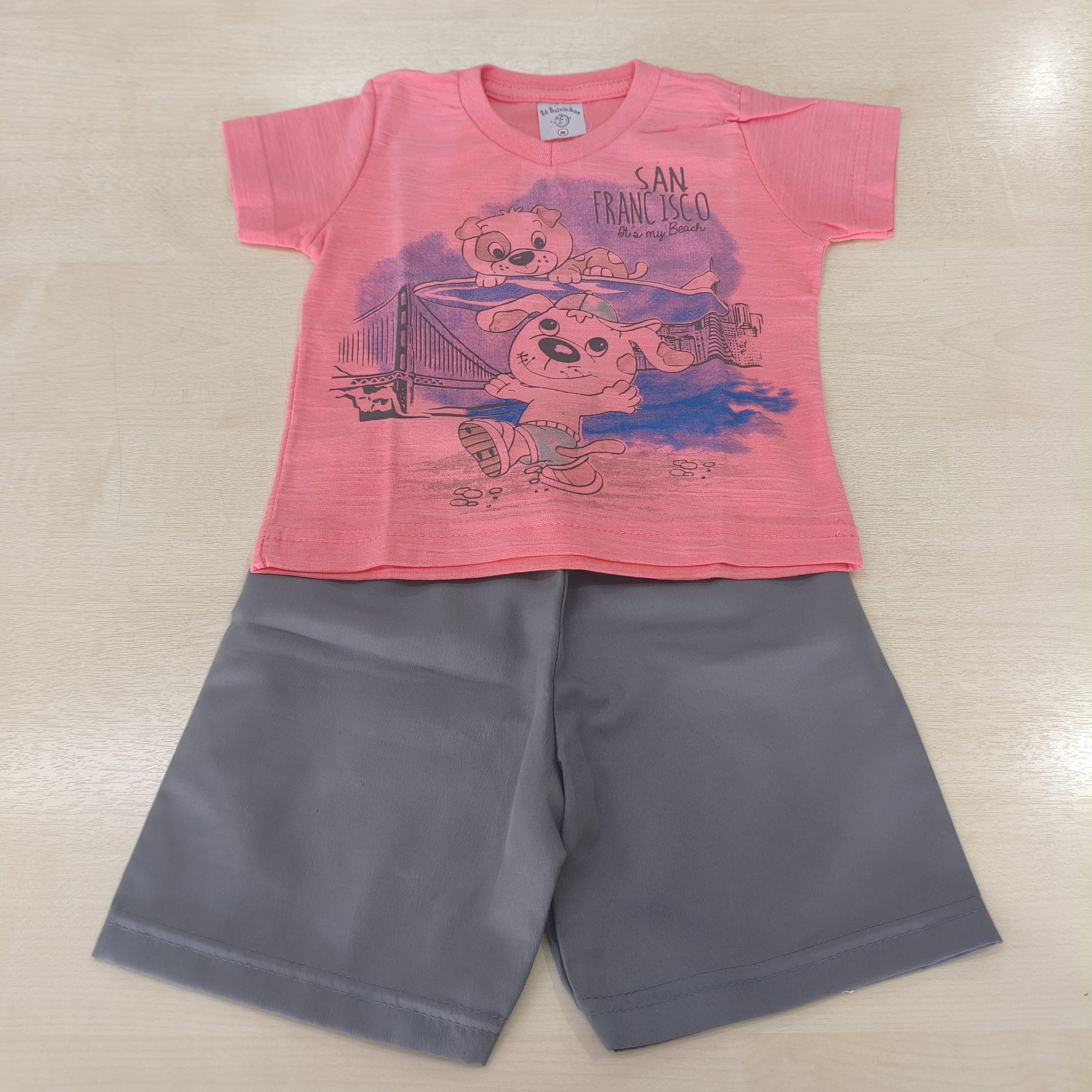 Conj. Camiseta MC e Shorts Masc Tam MB Só baixinhos