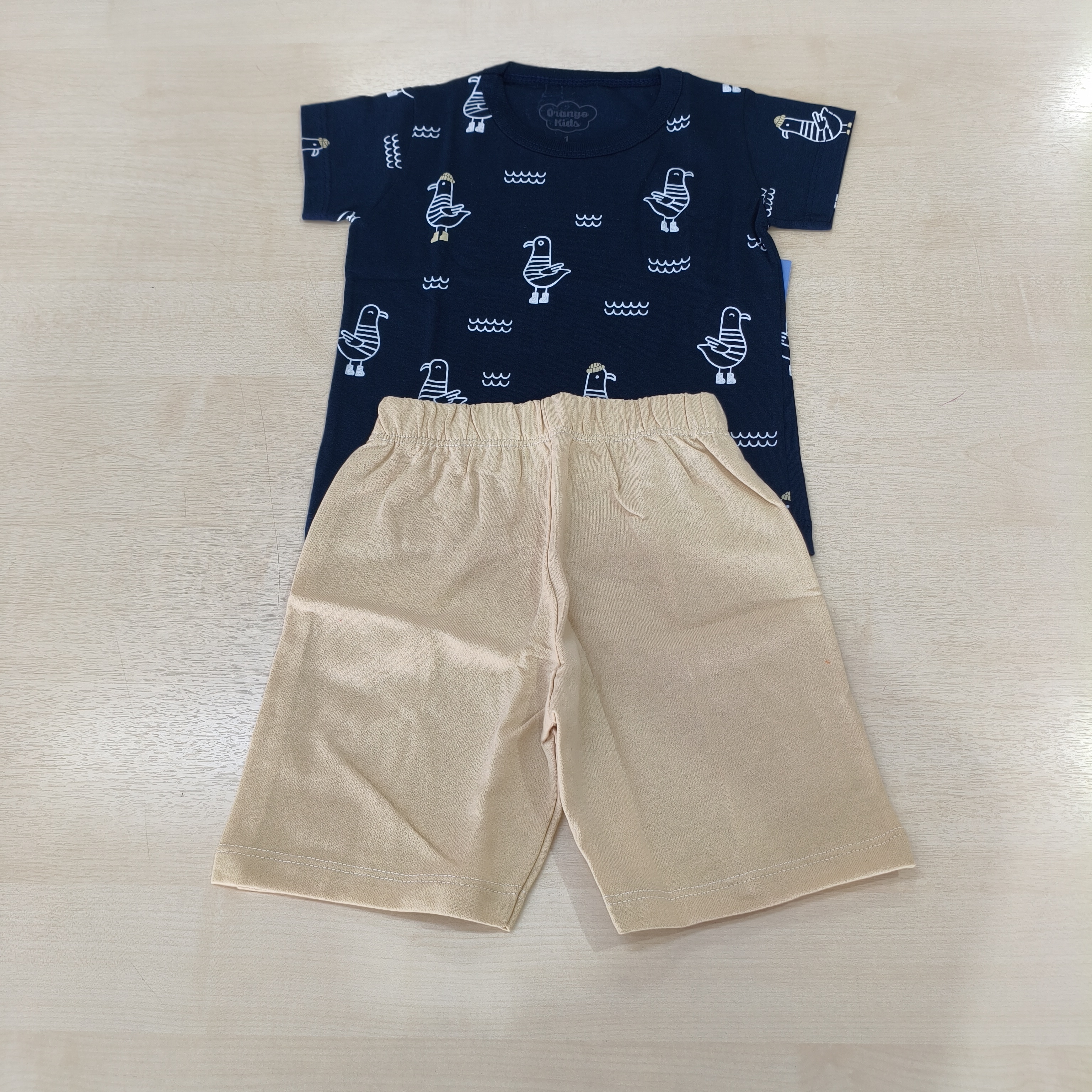 Conj. Camiseta MC e Shorts Masc Tam 01 Orango Kids