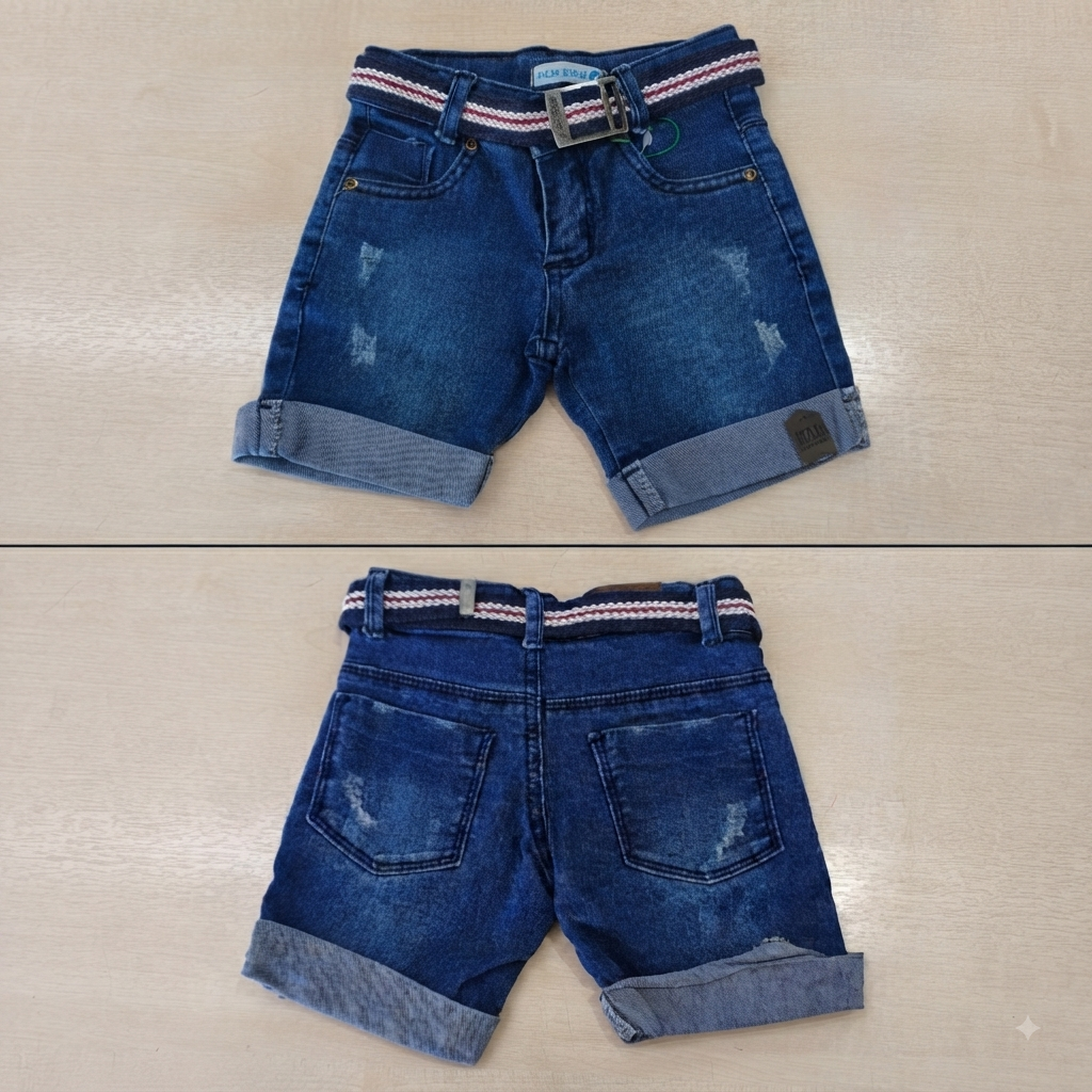 Bermuda Jeans C/Cinto Masc Tam 02 Megan Jeans