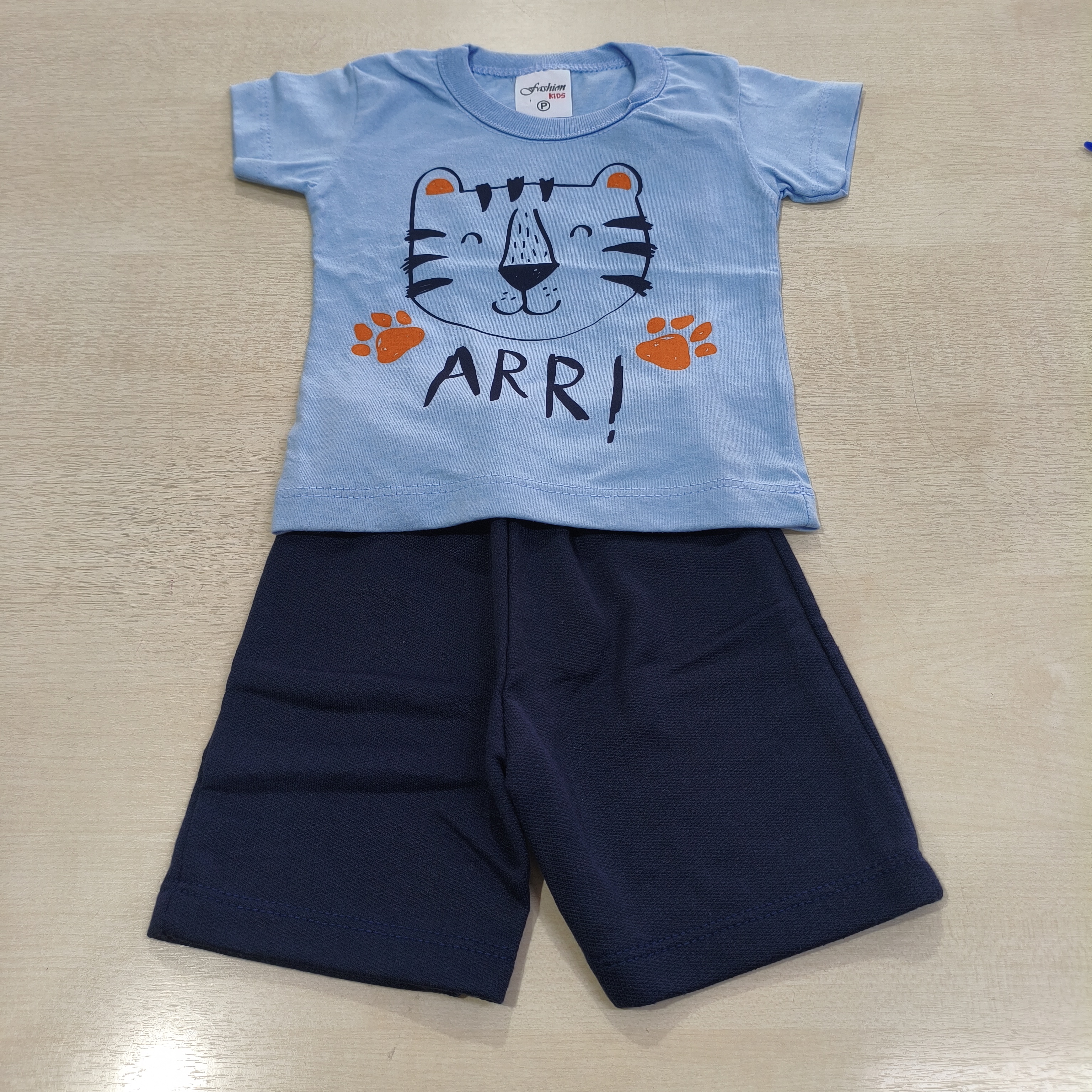 Conj. Camiseta MC com Bermuda Masc Tam PB Fashion Kids