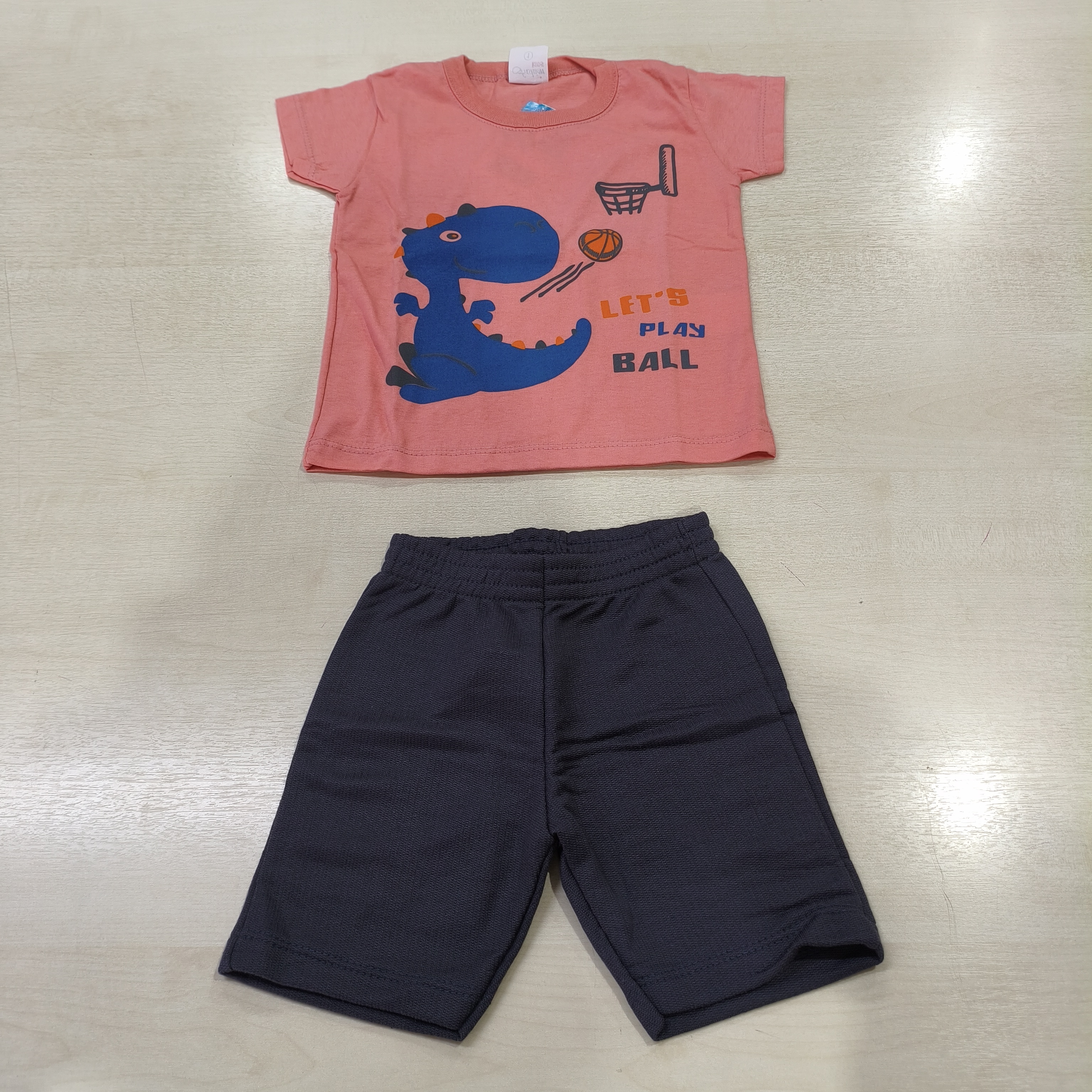 Conj. Camiseta MC e Bermuda Masc Tam 01 Fashion Kids