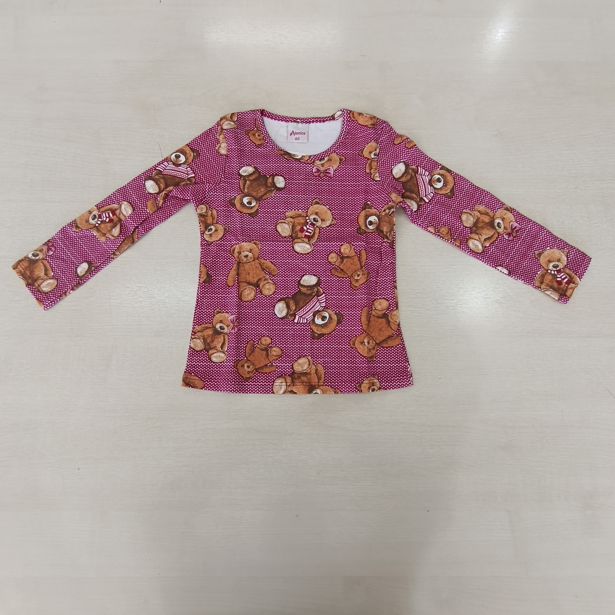 Blusa ML C/estampa Fem Tam 02 Alenice
