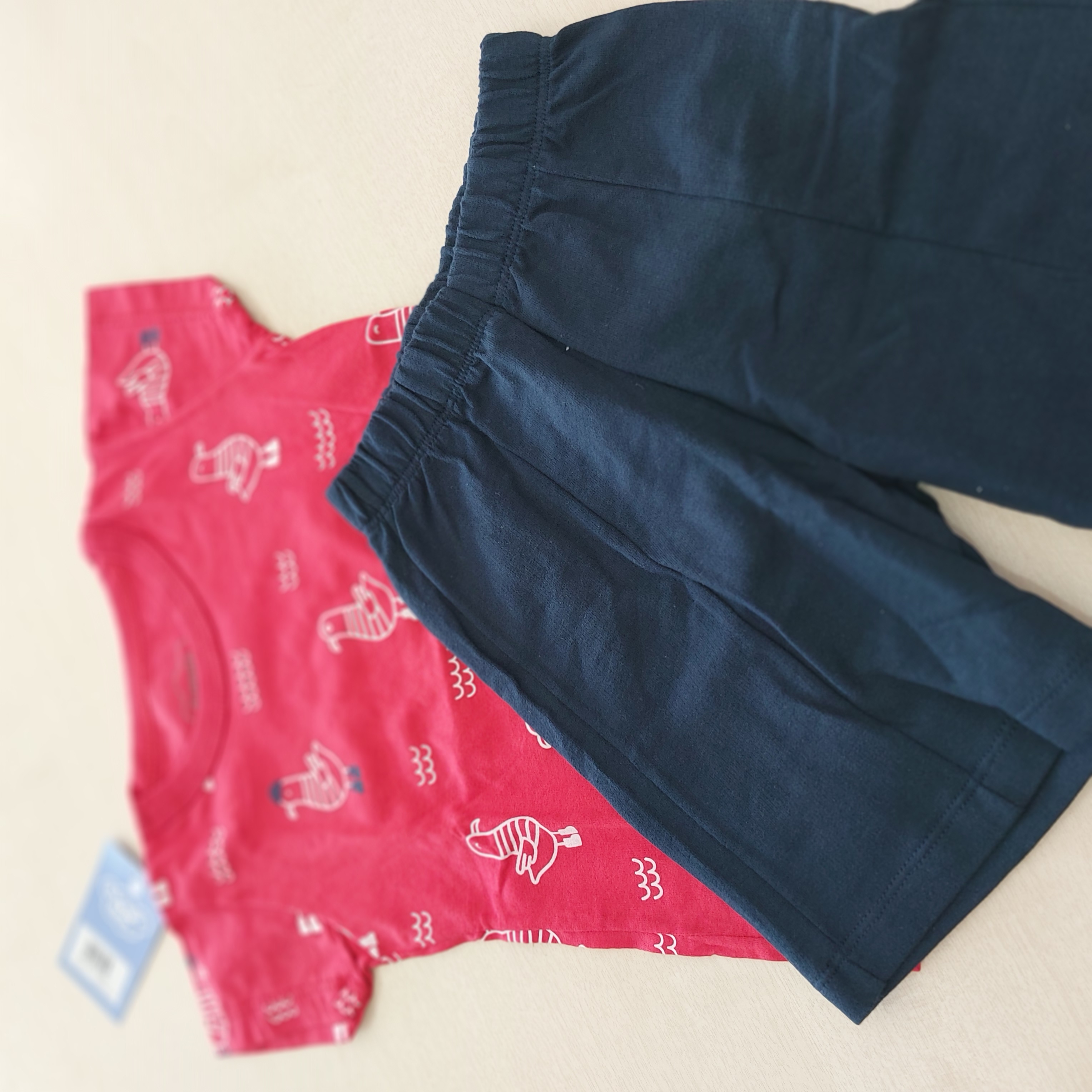 Conj. Camiseta MC e Shorts Masc Tam 02 Orango Kids