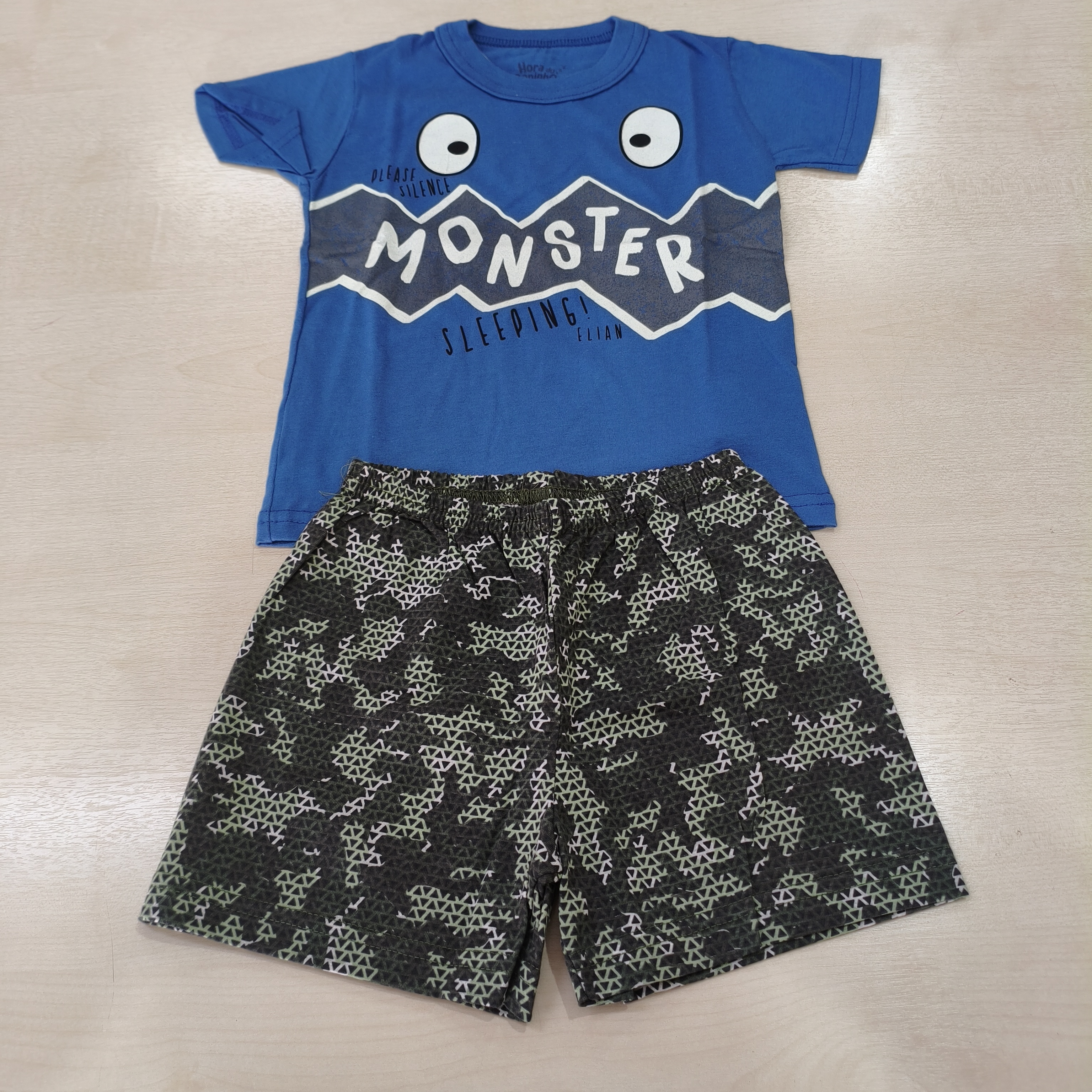 Pijama C/Estampa de Verão Masc Tam 02 Elian