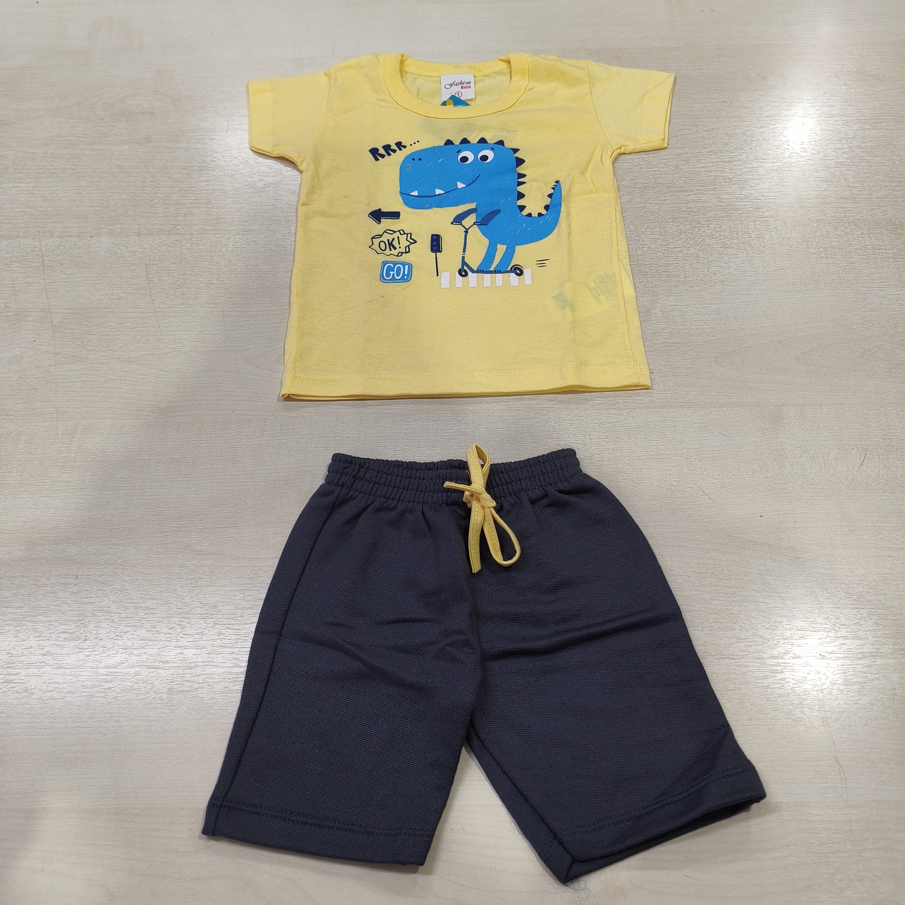 Conj. Camiseta MC e Bermuda Masc Tam 01 Fashion Kids