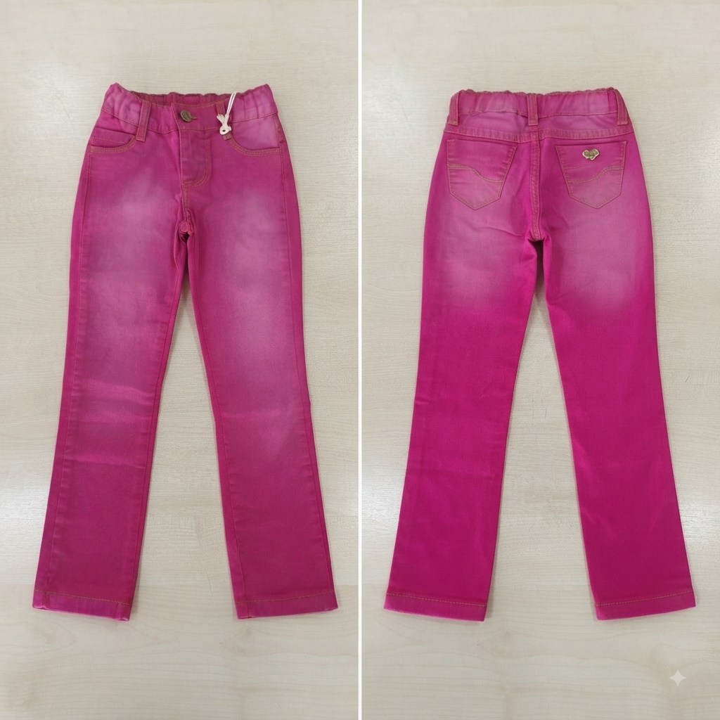 Calça Jeans Color Fem Tam 04 Jeito de Criança