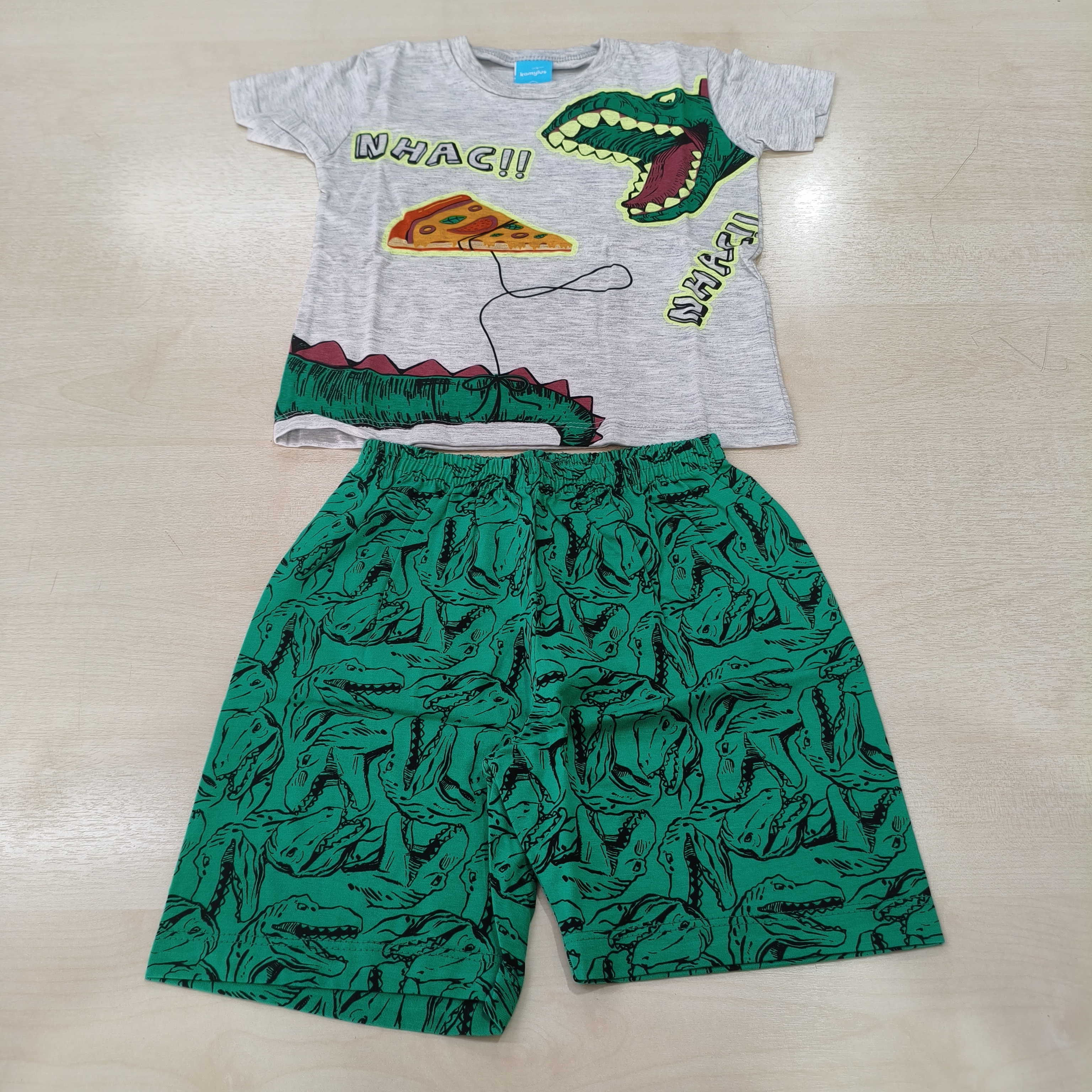 Pijama C/Estampa de Verão Masc Tam 01 Kamylus