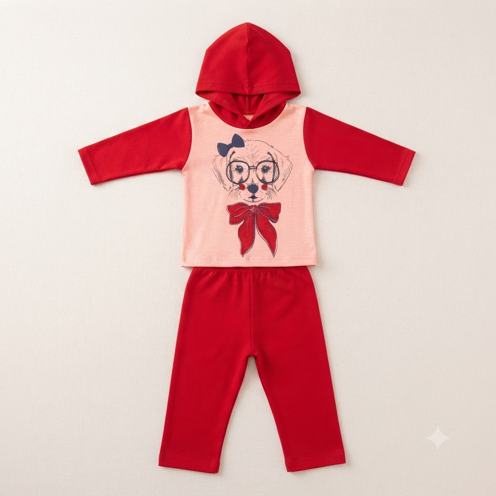 Conj. Moletom Blusão e Calça Fem Tam 01 Fashion Kids