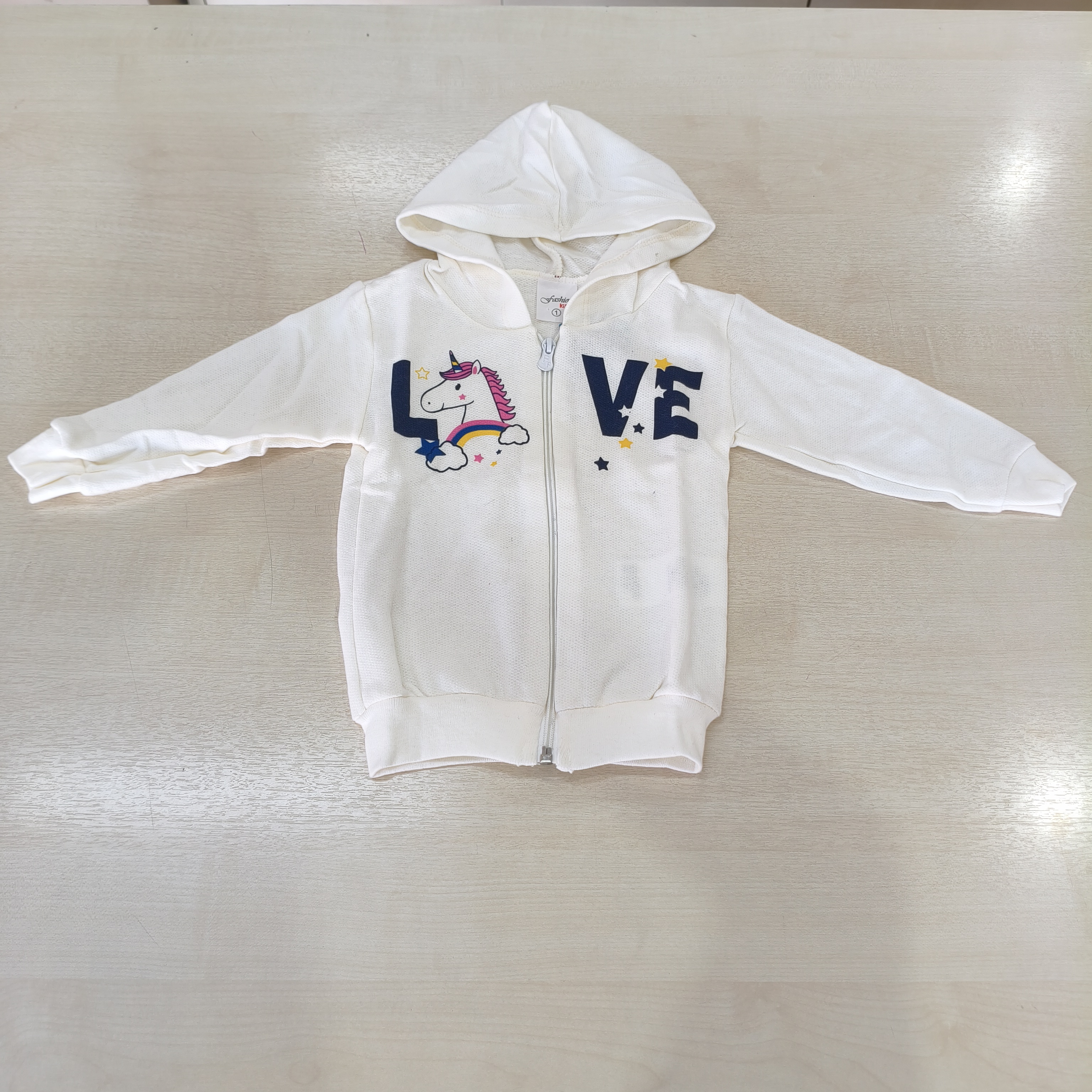 Jaqueta c/capuz Fem Tam 01 Fashion Kids