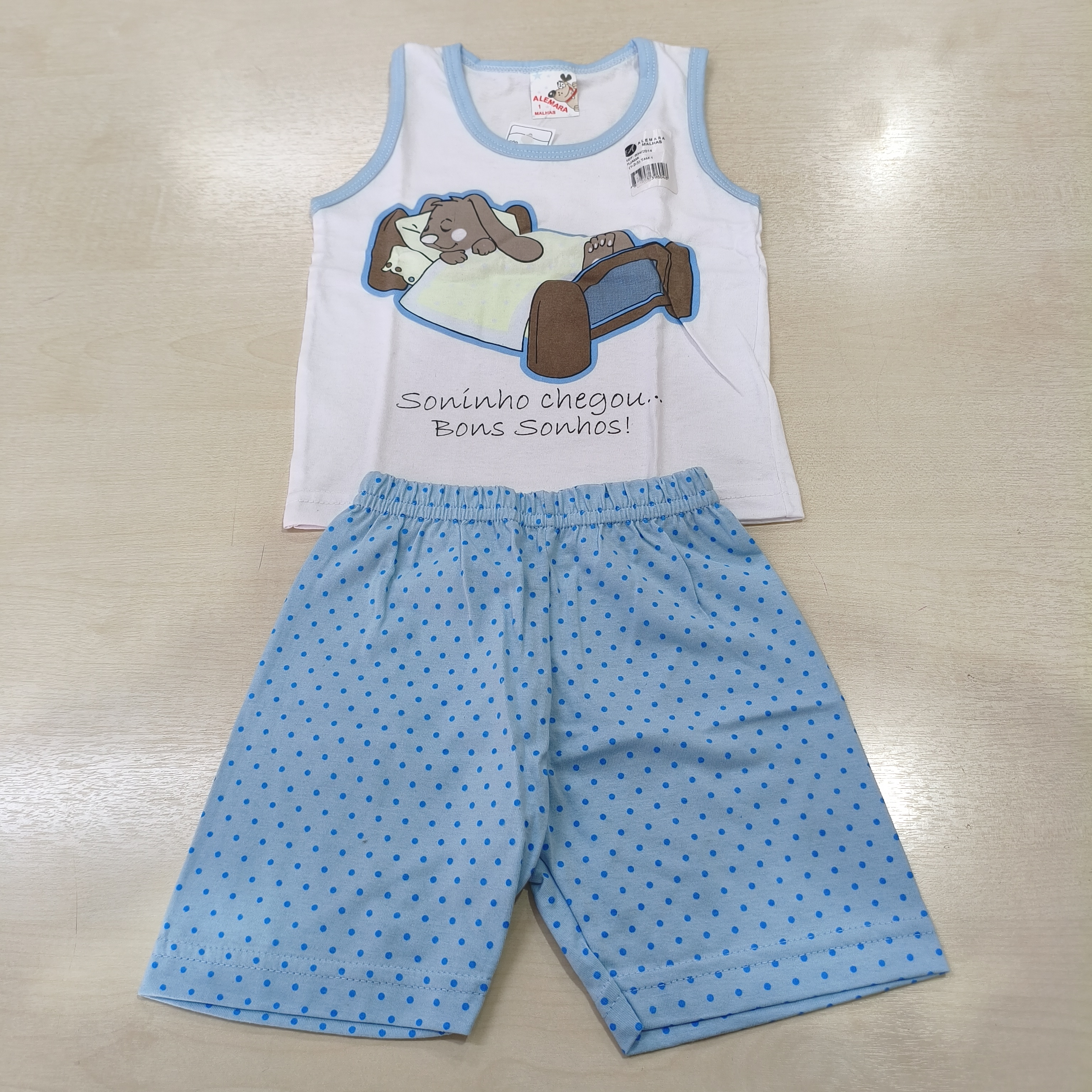 Pijama C/Estampa de Verão Masc Tam 02 Alemara