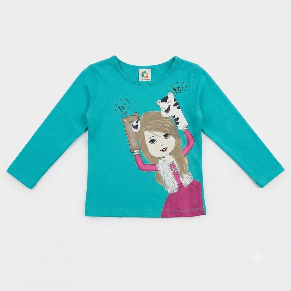 Blusa ML C/estampa Fem Tam 02 Alenice
