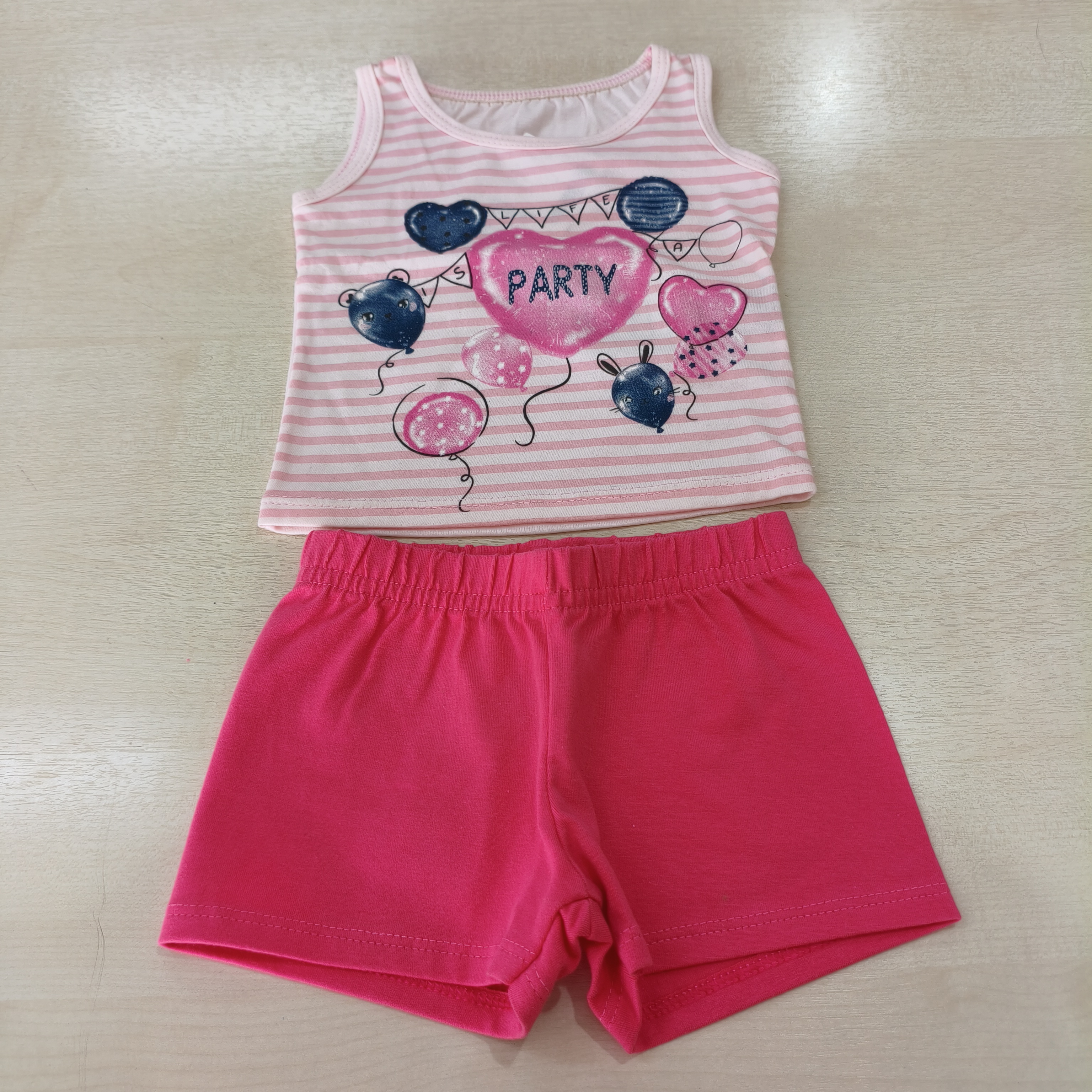 Conj. Blusa MC Com Shorts Fem Tam PB Elian