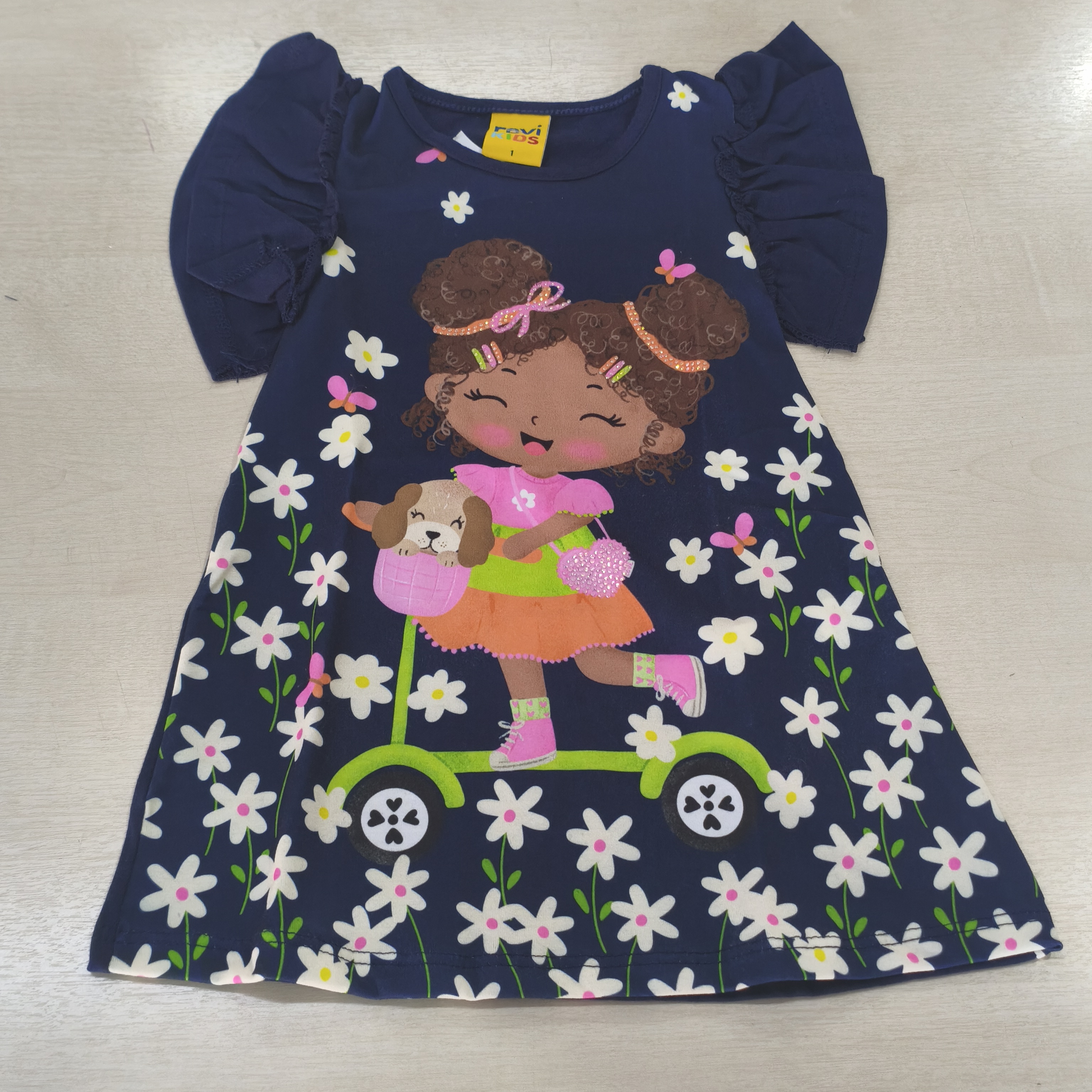 Vestido c/estampa Fem Tam 01 Rovitex