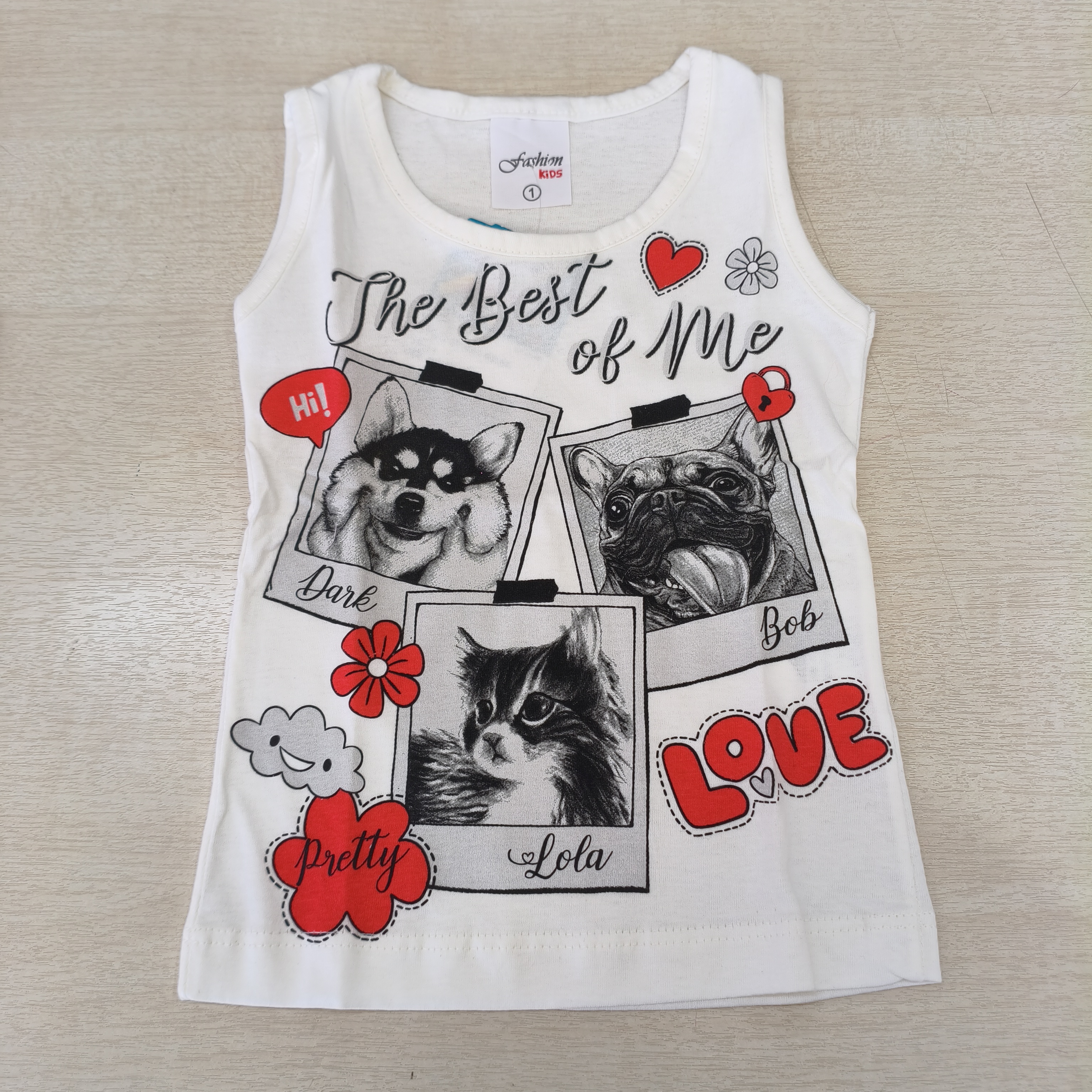 Regata C/estampa Fem Tam 01 Fashion Kids
