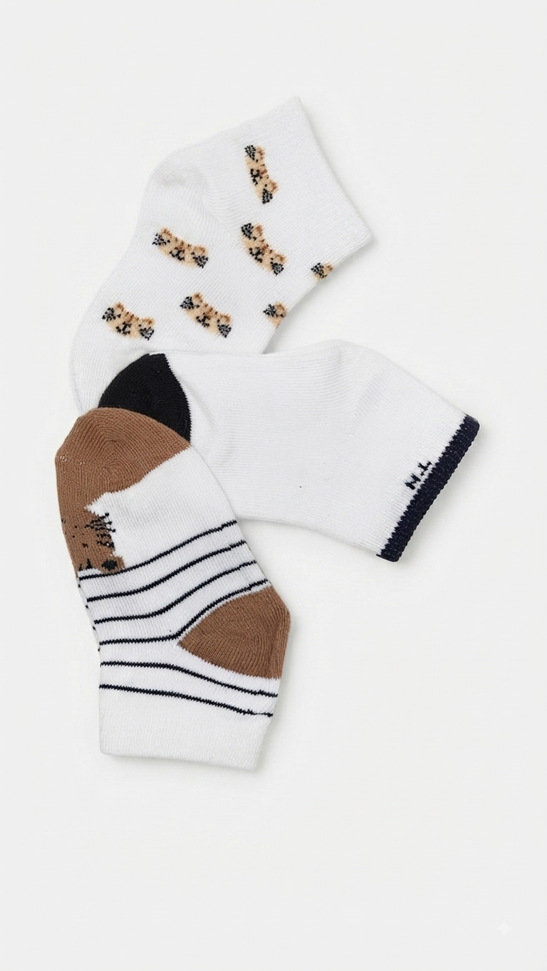 Kit 3 Pares de Meias Masc Tam 19 a 22 Trick Nick