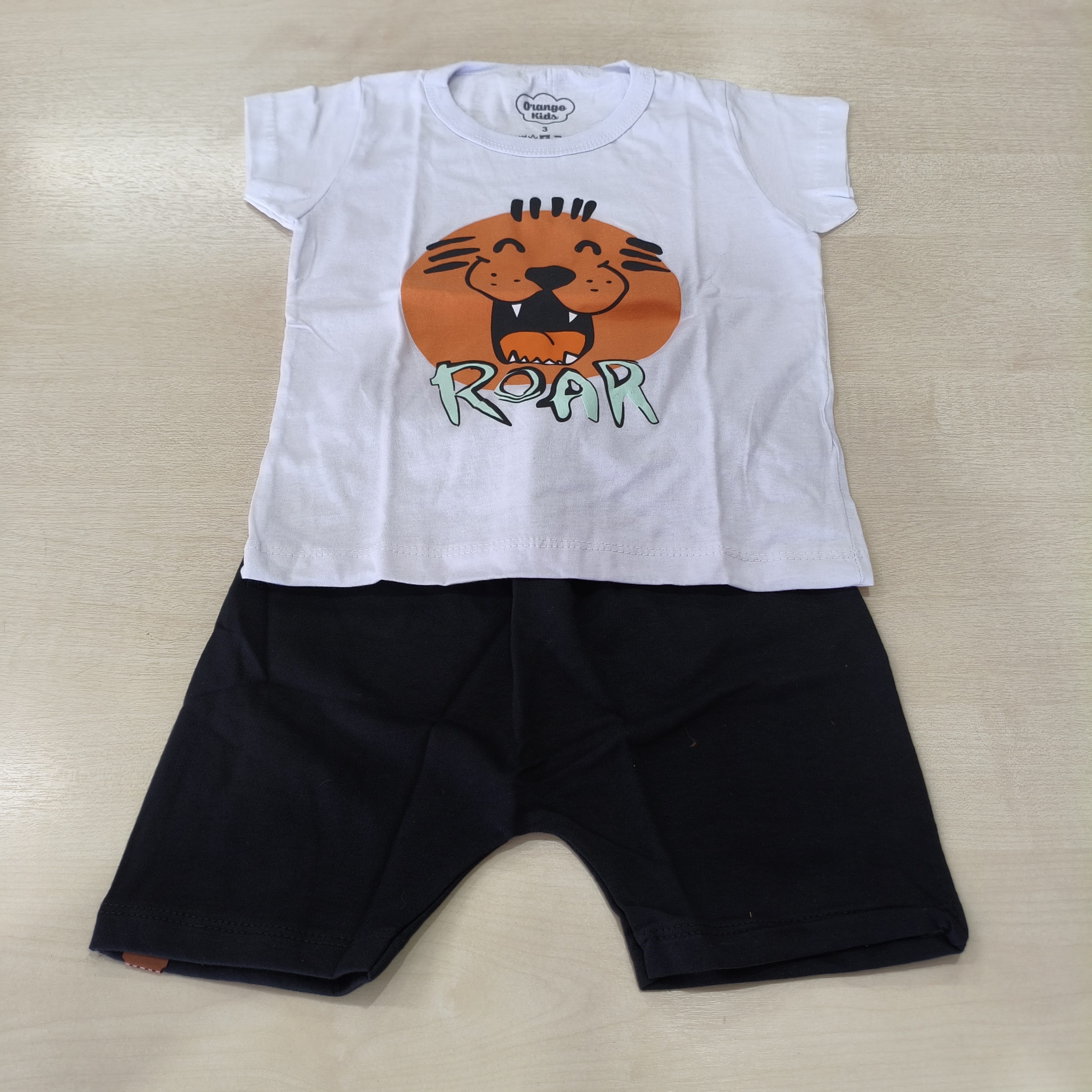 Conj. Camiseta com bermuda Masc Tam 03 Orango Kids