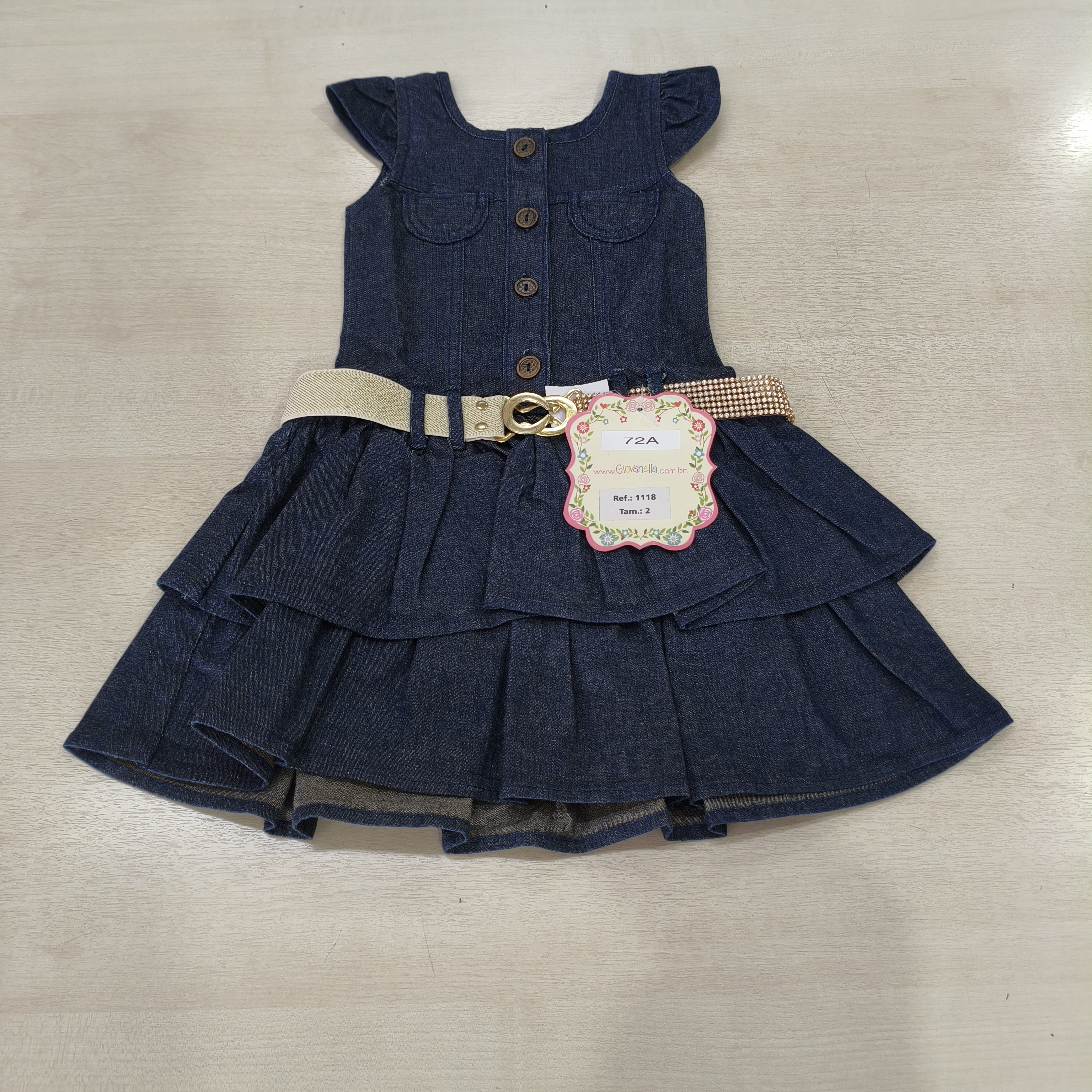 Vestido Jeans Fem Tam 02 Giovanella