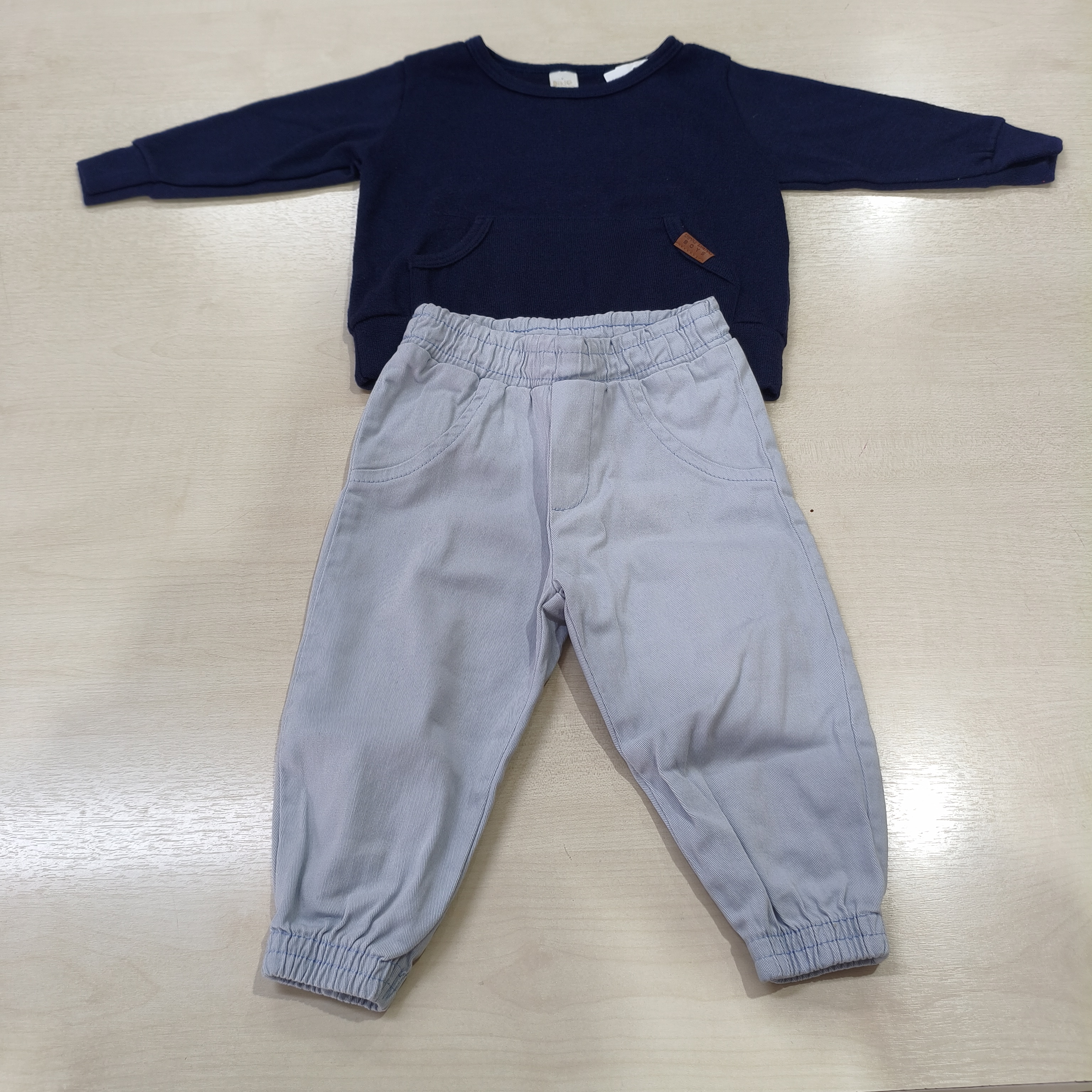 Conj. Moletom Blusão e Calça Jeans Masc Tam PB Ding Dang