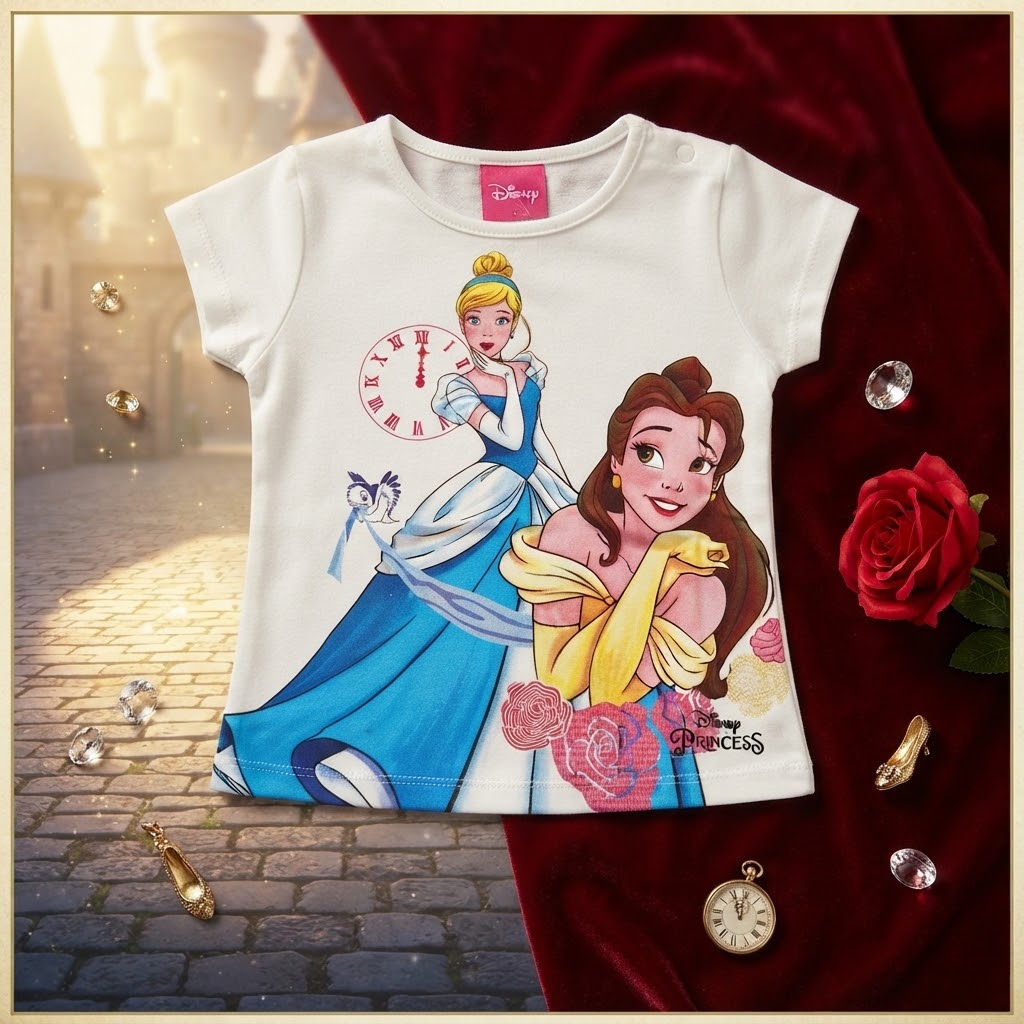 Blusa MC C/estampa Fem Tam 04 Kamylus Disney