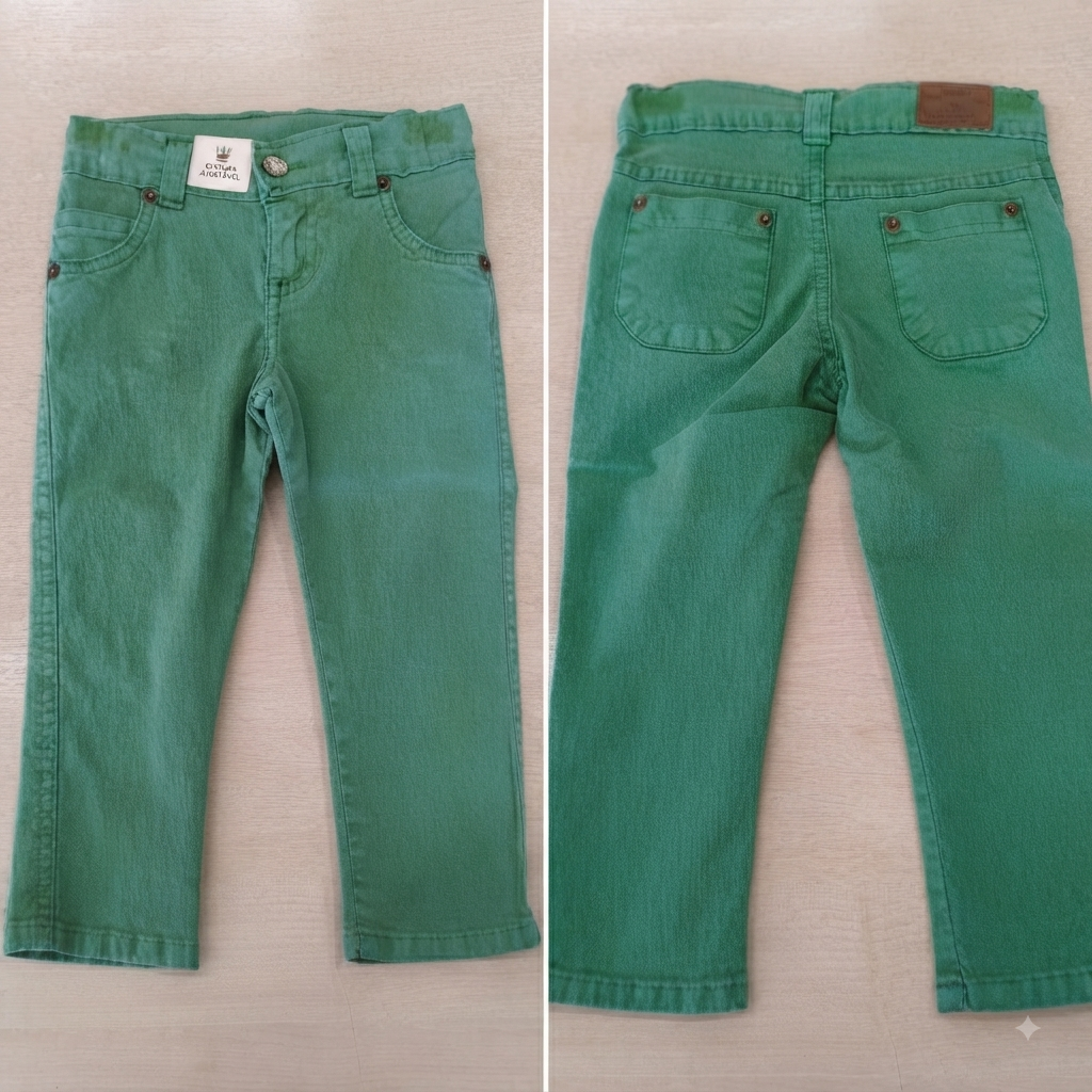 Calça Sarja (Verde) Masc Tam 02 Coloritta