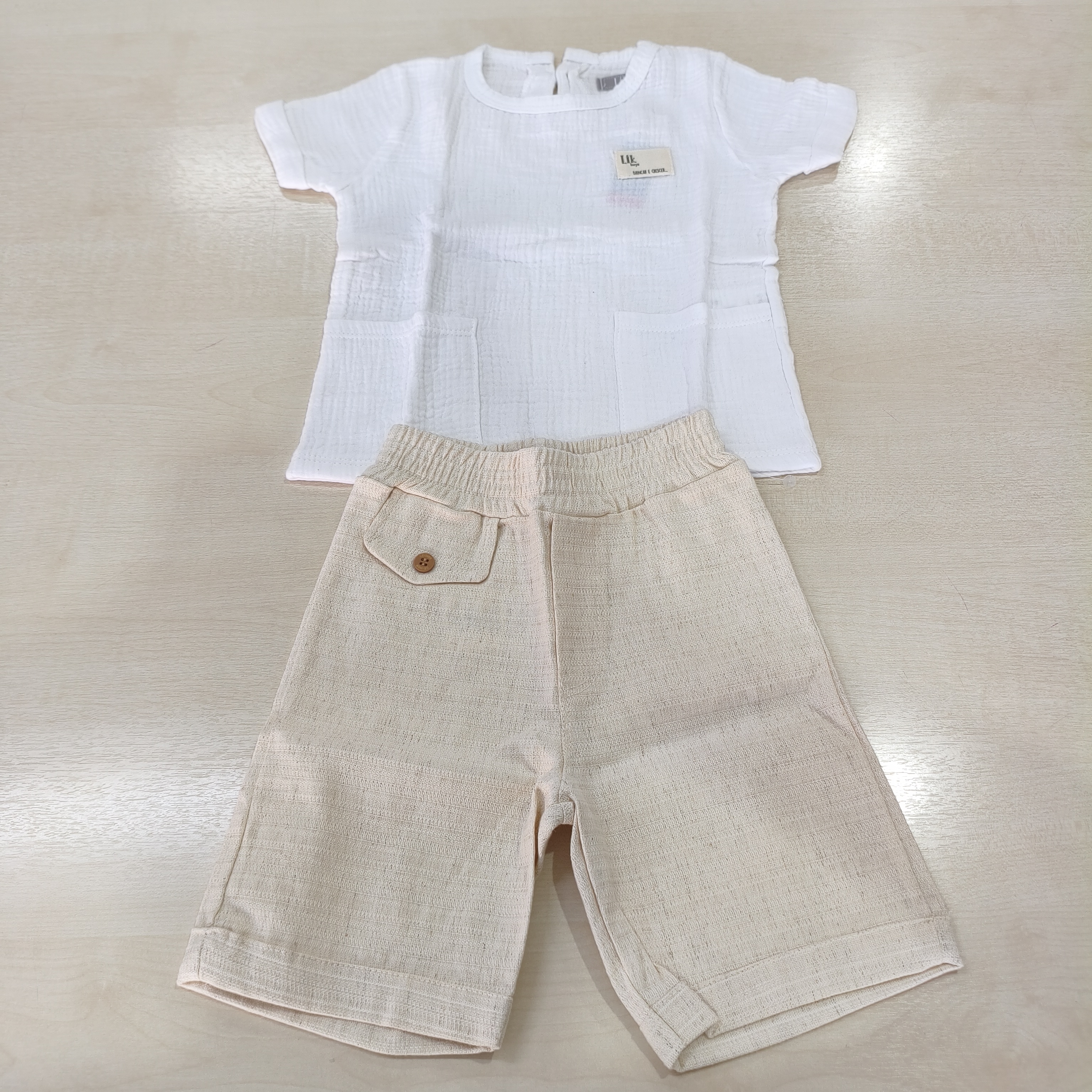 Conj. Camiseta MC e Bermuda Masc Tam 01 Lik Kids