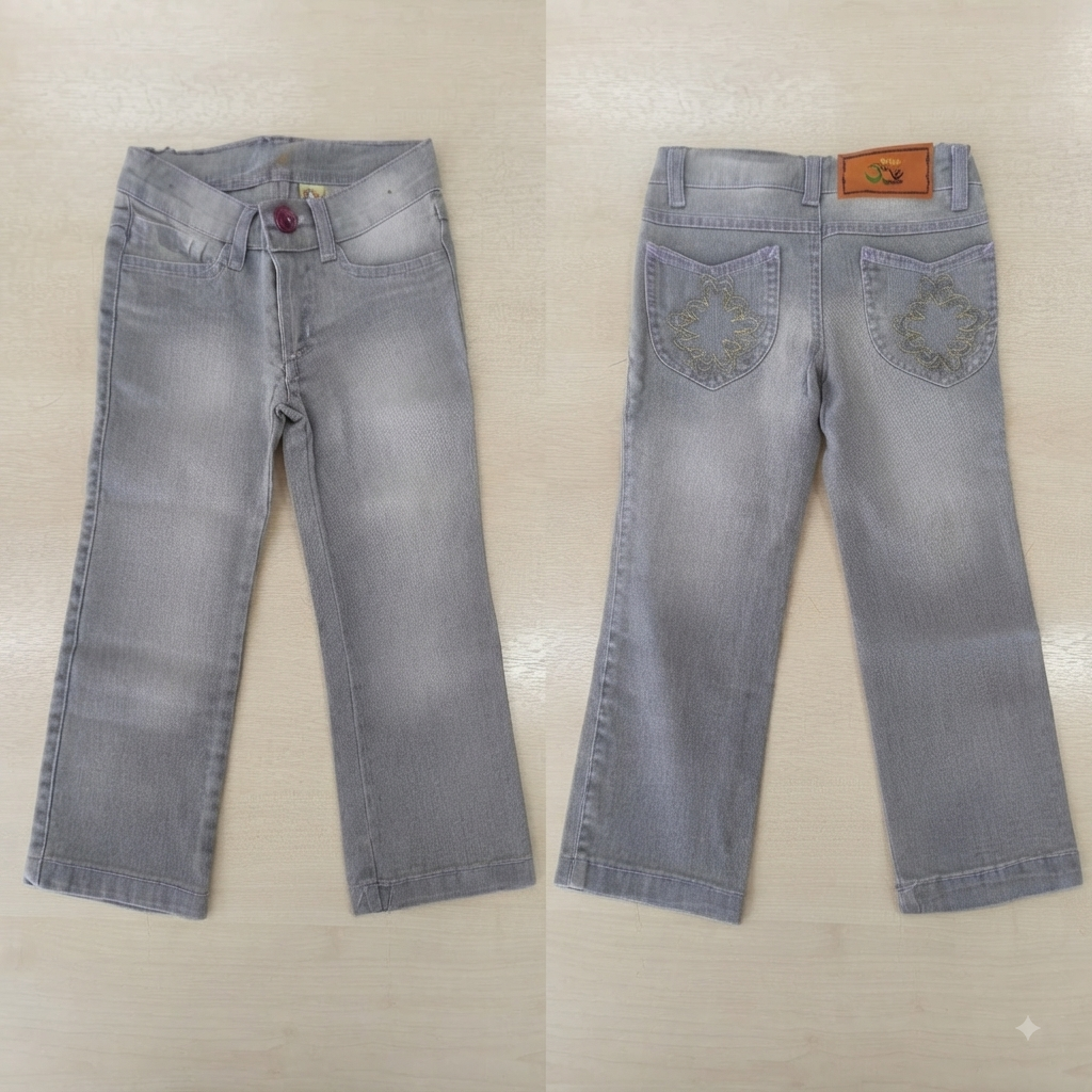 Calça Jeans Flare Fem Tam 02 Cristiane Baby
