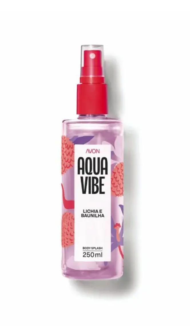Body Splash (Lichia e Baunilha) Aqua Vibe AVON (250ml)