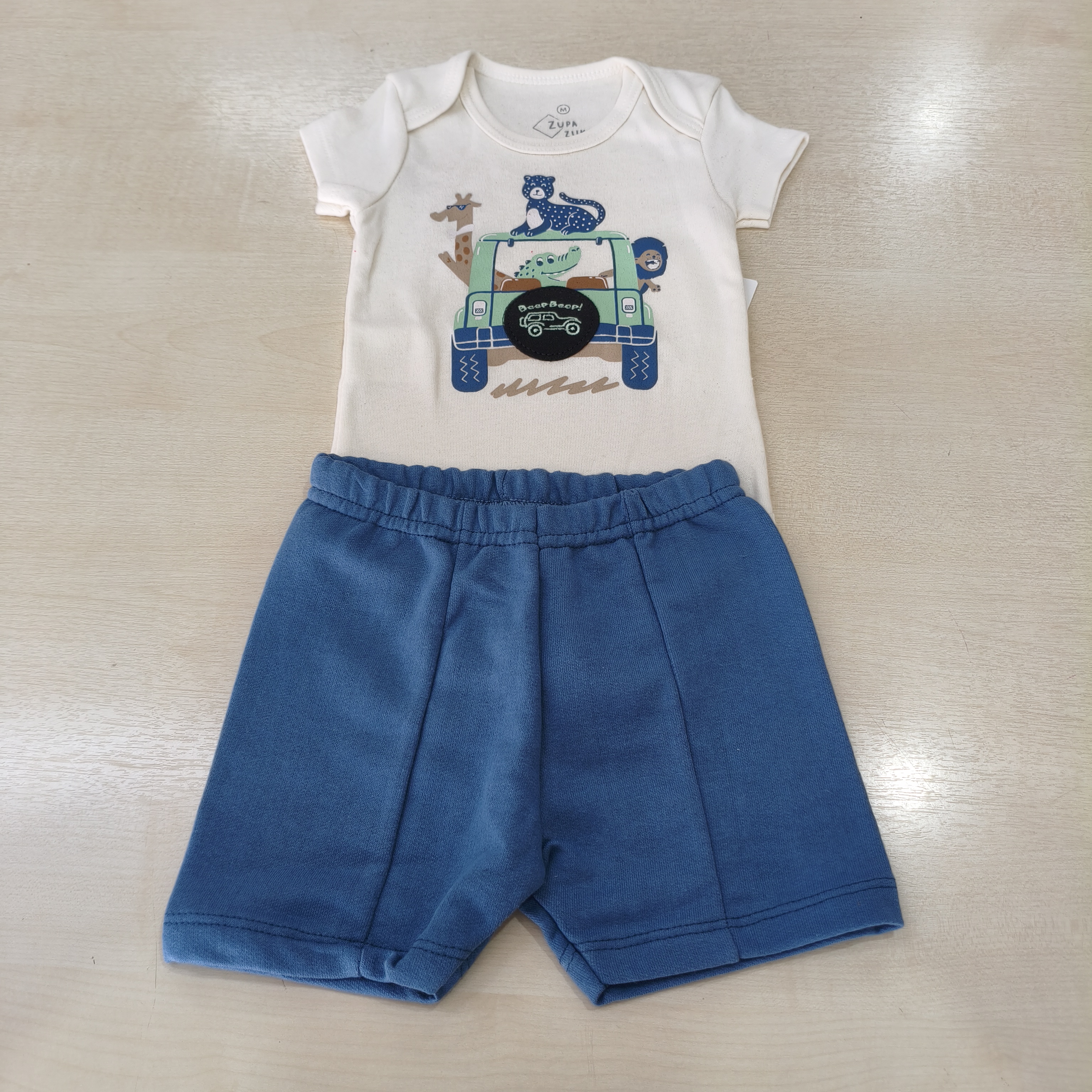 Conj. Body MC e Shorts Masc Tam MB Zupa Zuka