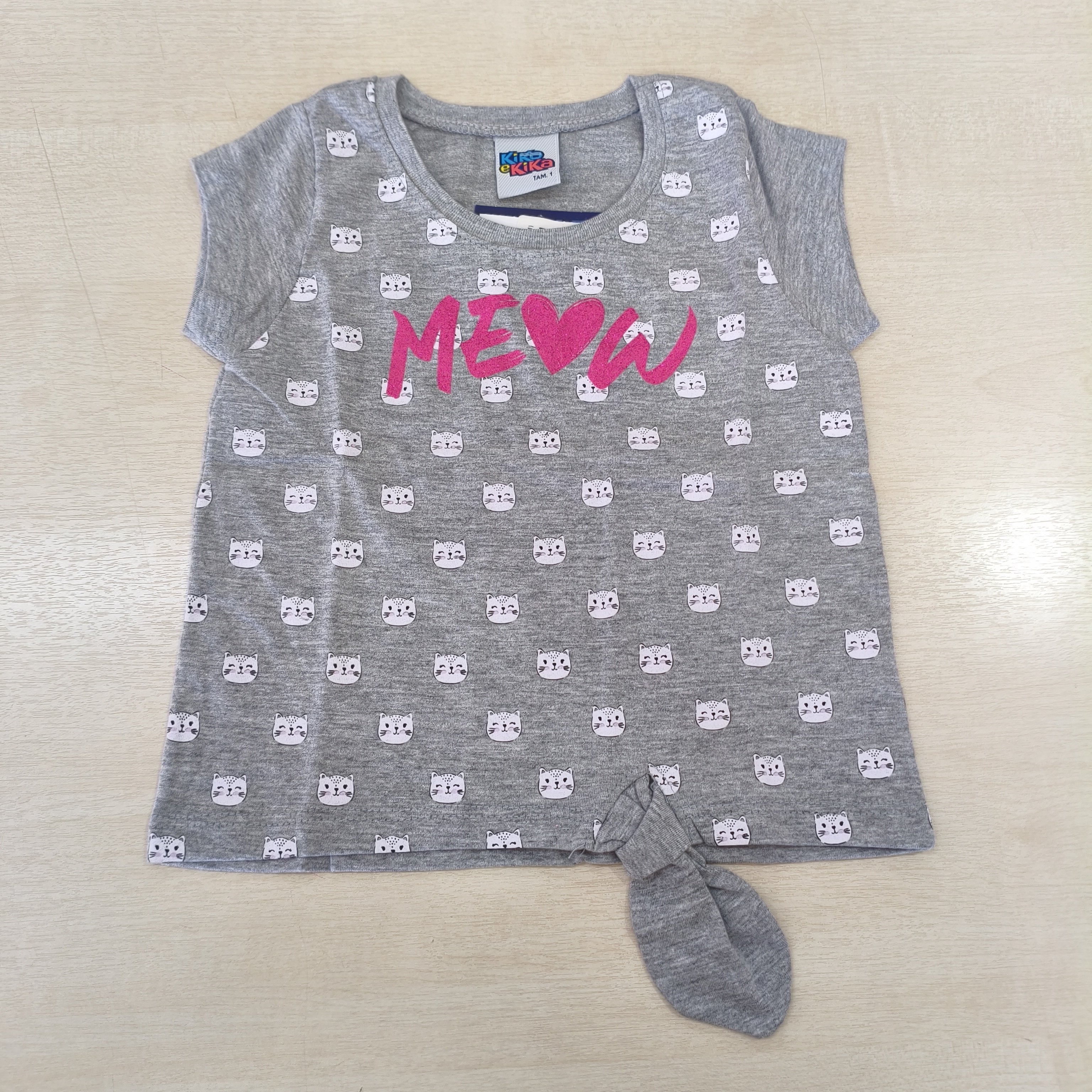 Blusa MC C/estampa Fem Tam 01 Kiko e Kika
