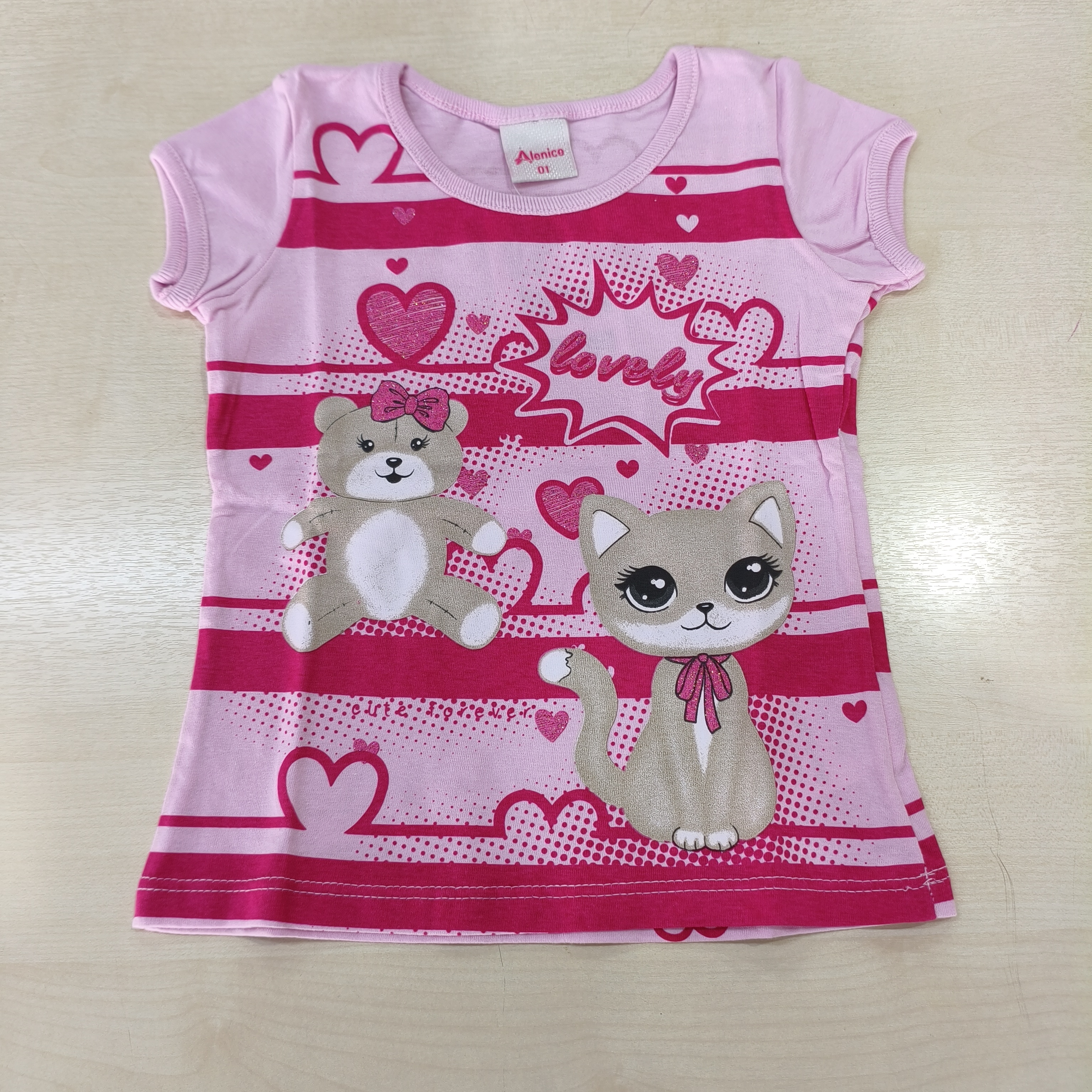 Blusa MC C/estampa Fem Tam 01 Alenice