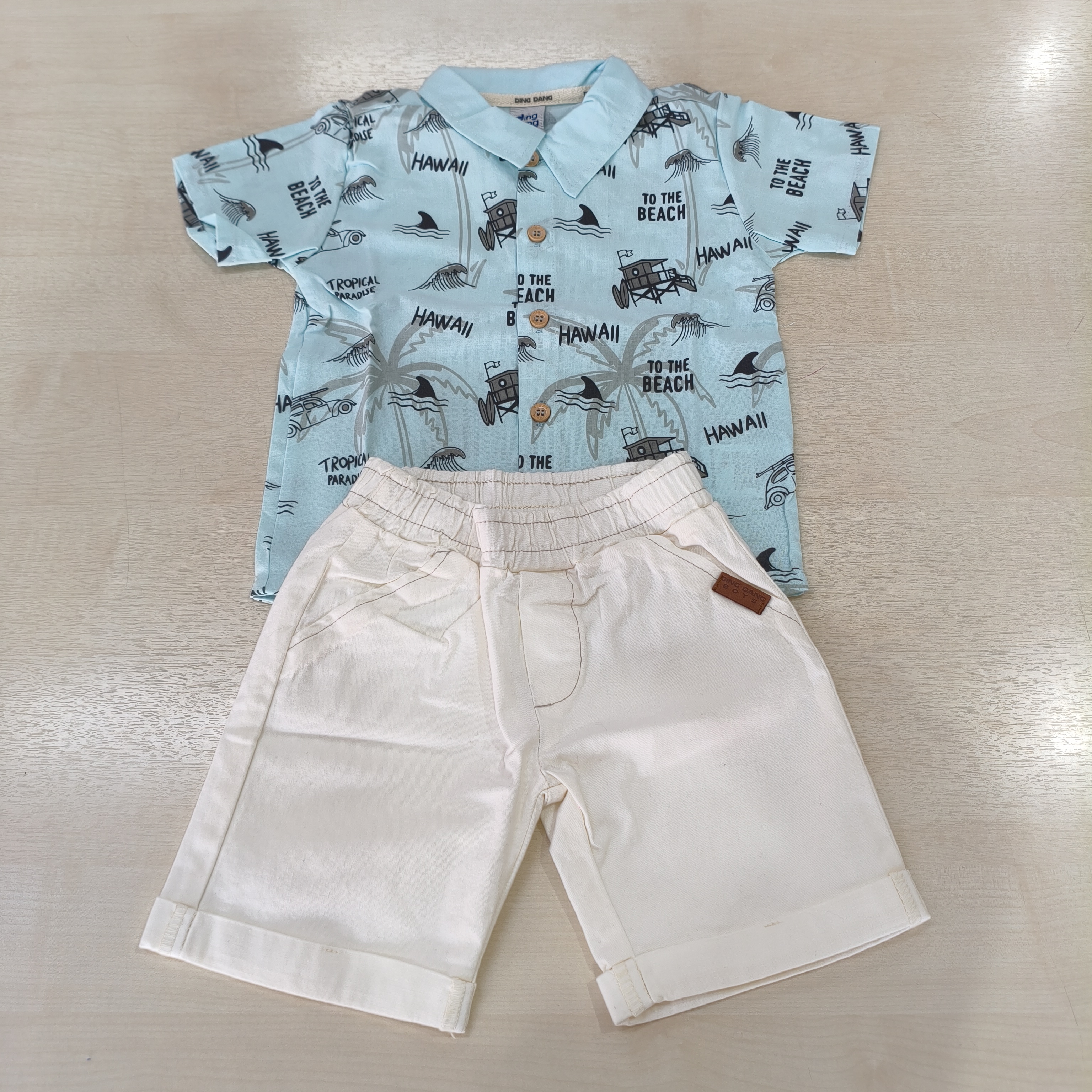 Conj. Camiseta MC e Bermuda Masc Tam 01 Ding Dang