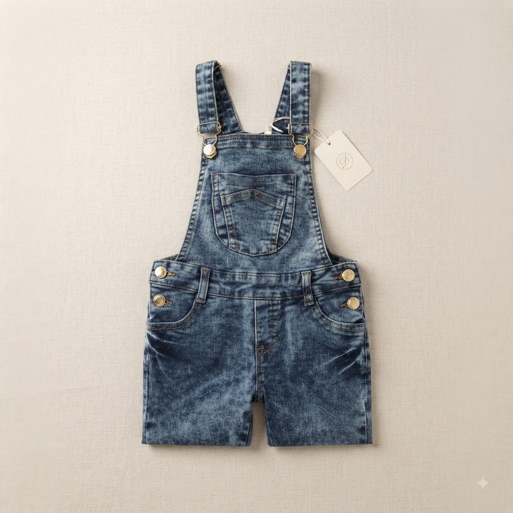 Jardineira/Calça Jeans Fem Tam 04 Jeito de Criança